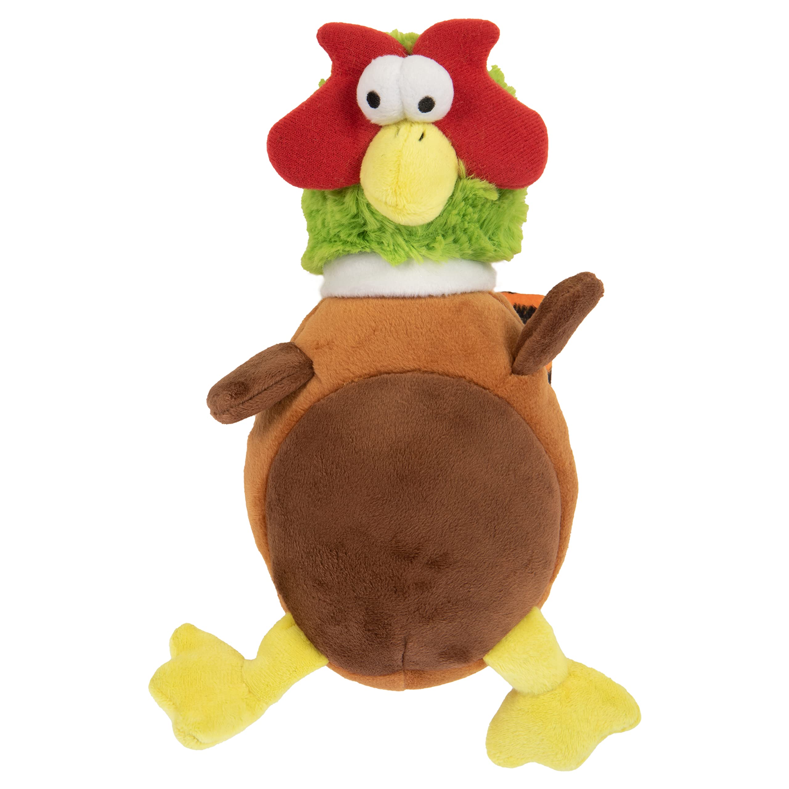 goDog Action Plush Pheasant Animated Squeaky Dog Toy, Chew Guard Technology - Brown, One Size
