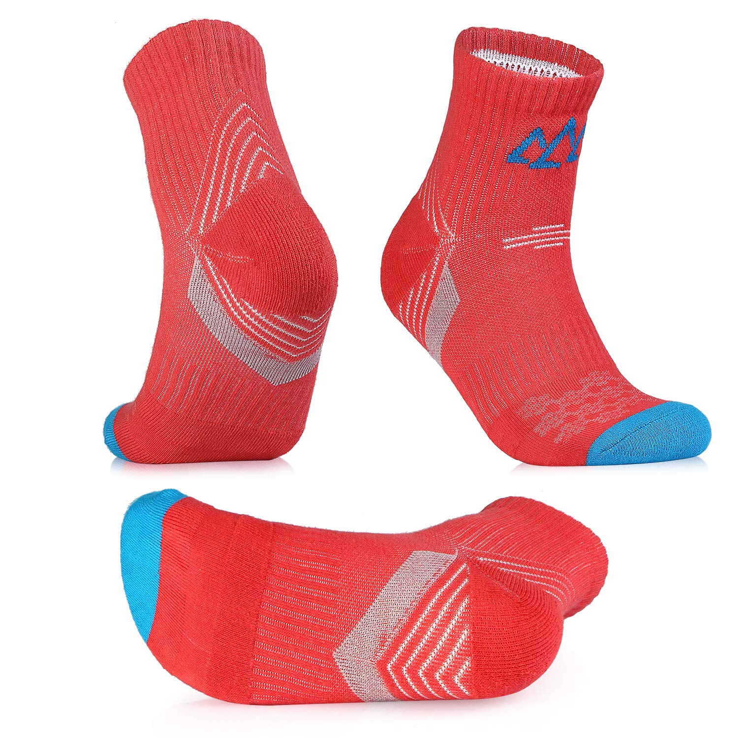 innotree 5 Pack Women's Cushioned Quarter Ankle Hiking Socks - Blue, Pink, Purple, Orange, Black, Size 10