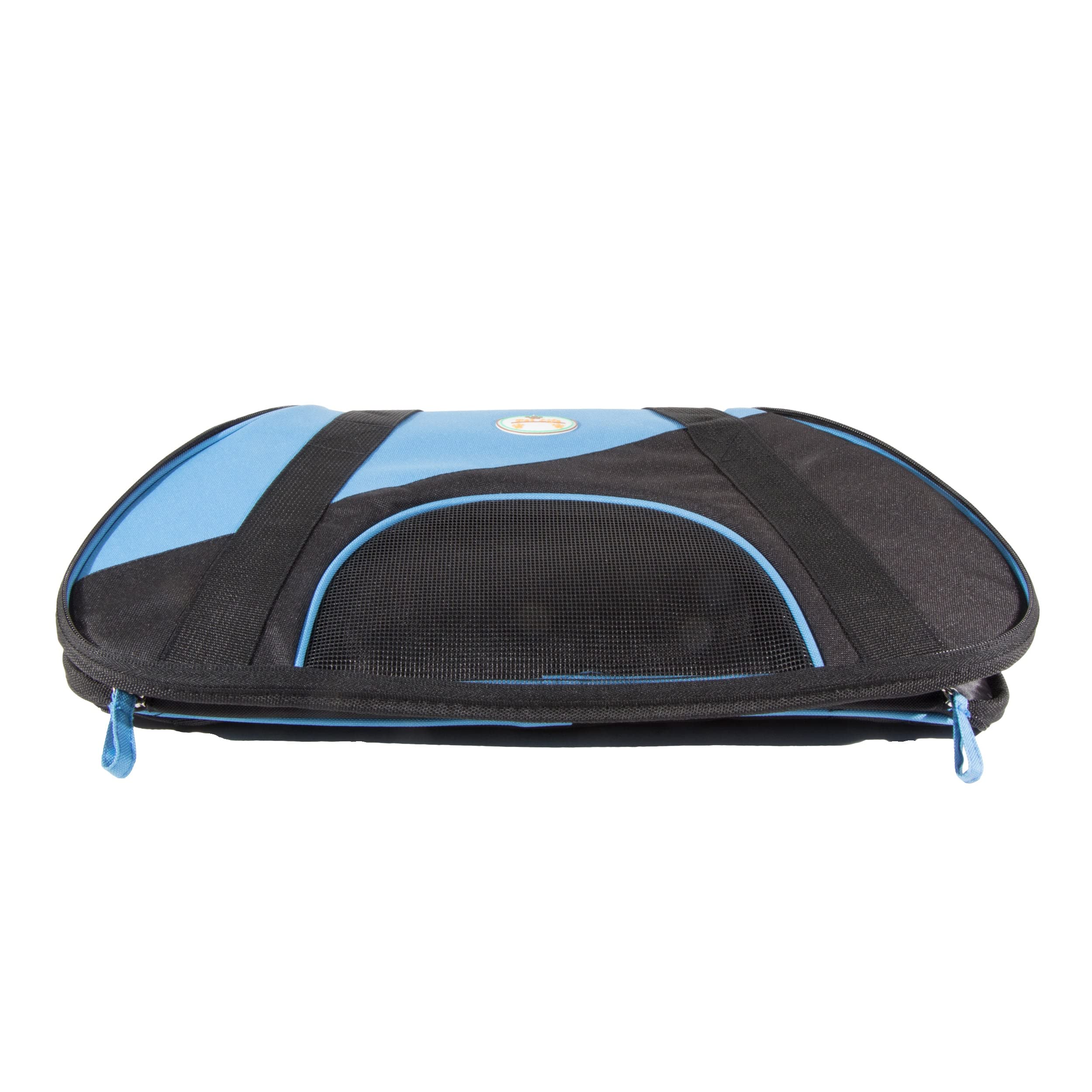 Pet Life Zip-N-Go Airline Approved Contoured Fashion Designer Pet Dog Carrier, One Size, Blue, Black