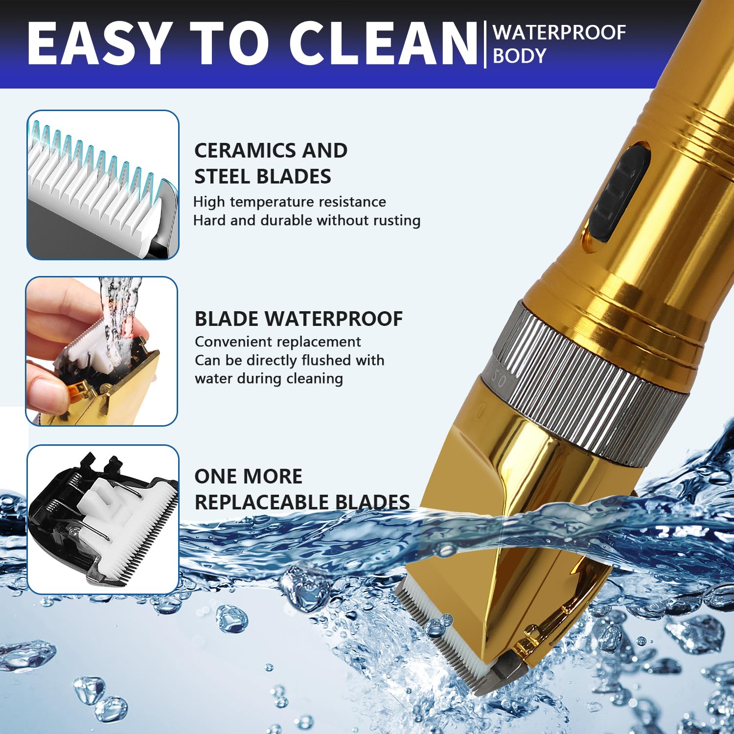 Sunifier Professional Dog Grooming Clippers For Thick Coat - Dog Hair Trimmer For Grooming- Sheep Shears For Thick Hair - Pet Gr