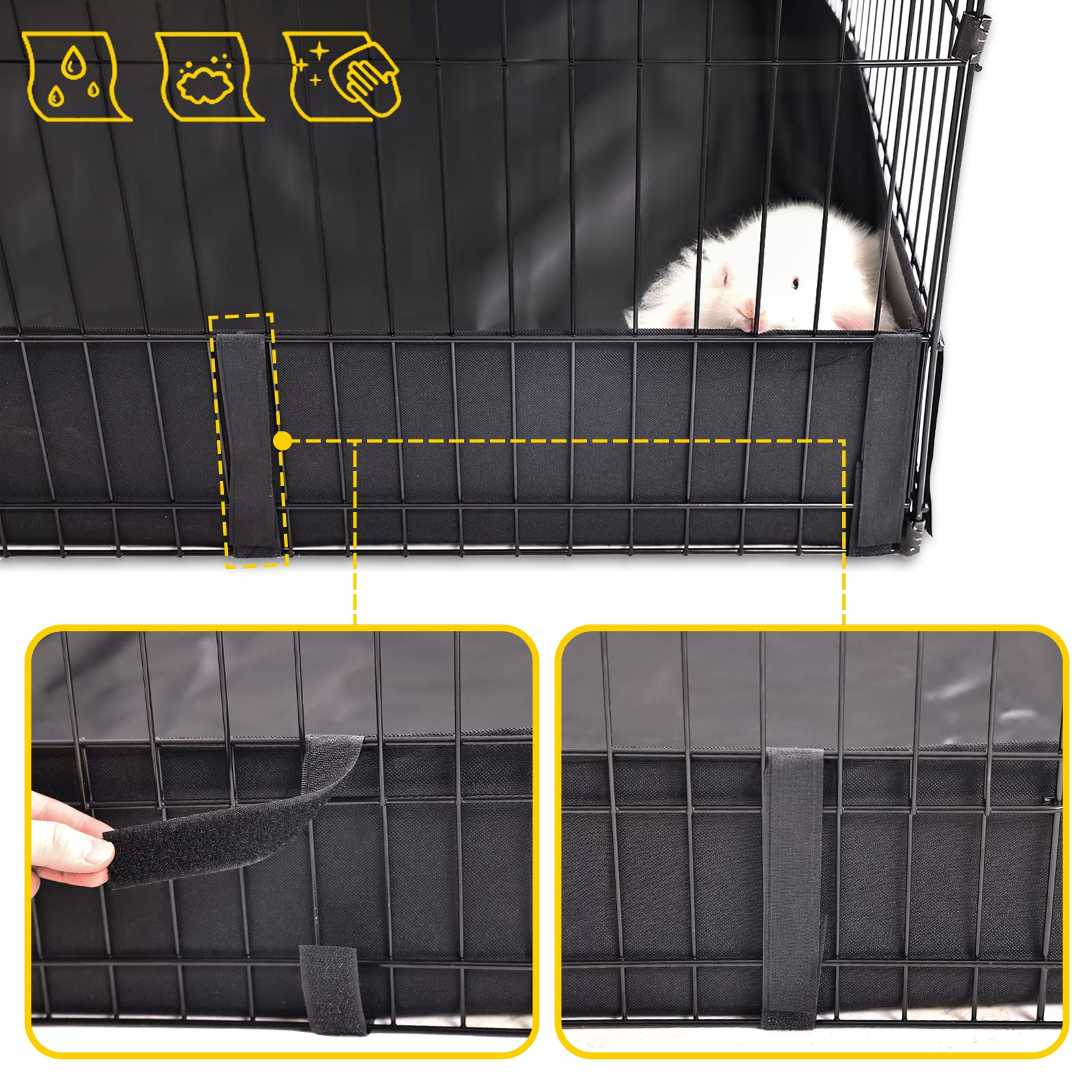 Aivituvin Pet Playpen, Small Animal Cage, Exercise Pen and Enclosure with Waterproof Floor Mat and Door- Package is Extension Pl