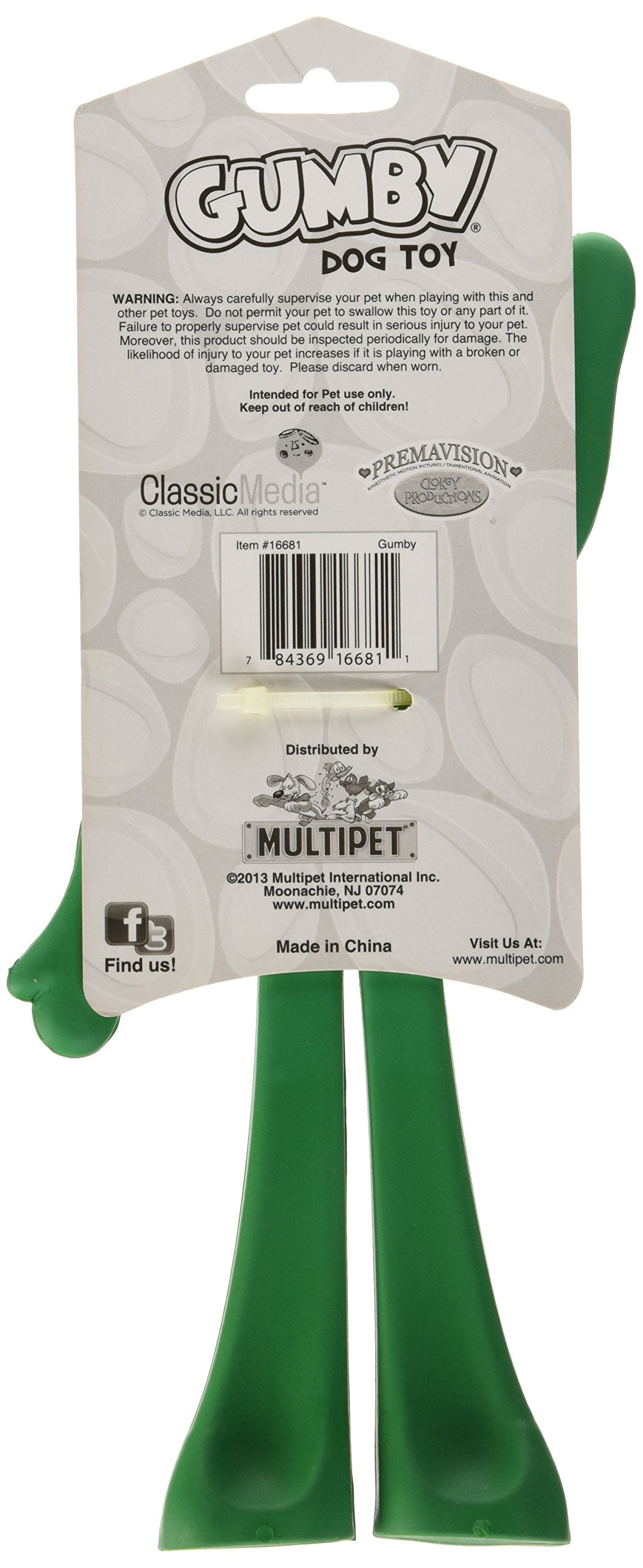 Gumby Rubber Dog Toy 9 In (Pack of 1)