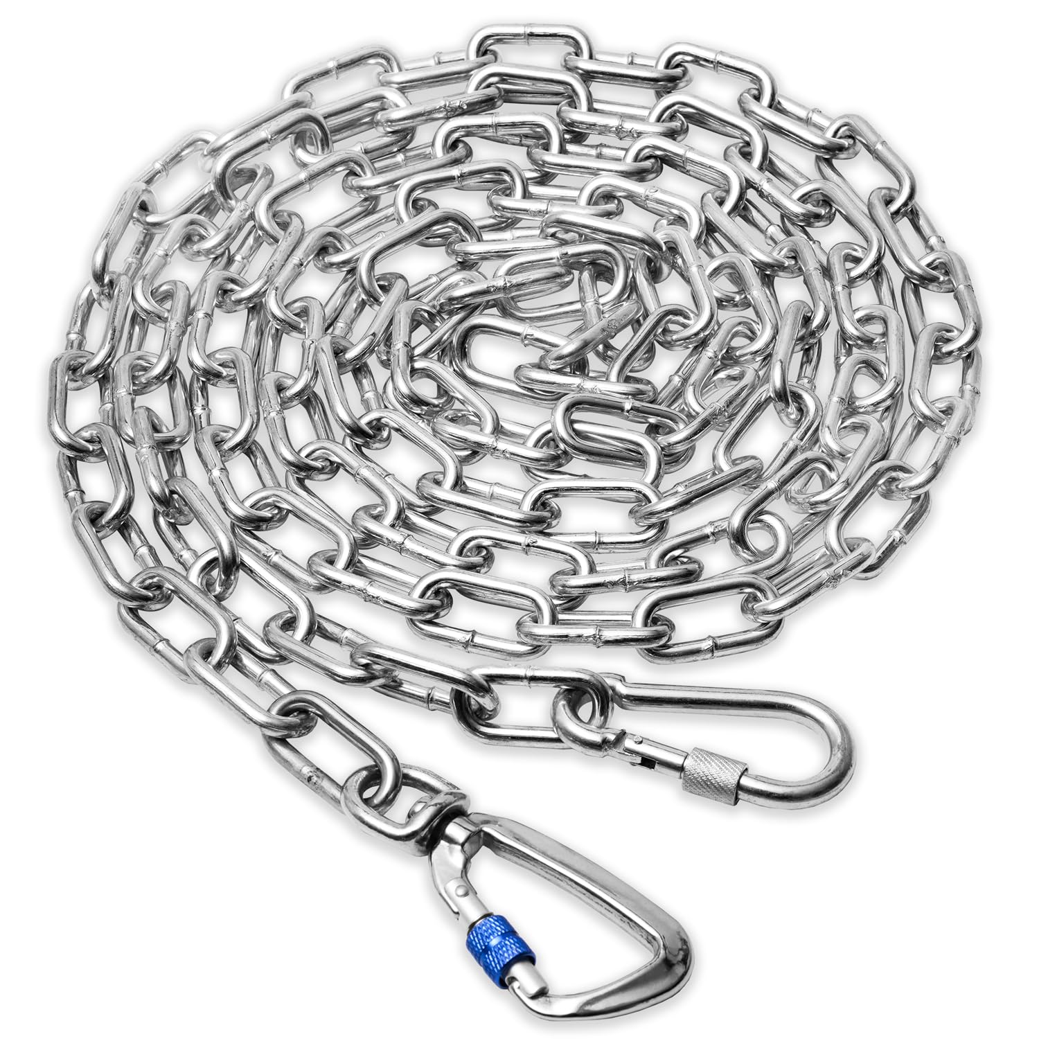 Heavy Duty Metal Dog Chain - 5Ft Long Leash For Large Dogs, Chew Proof Tie Out Cable Up To 200Lbs
