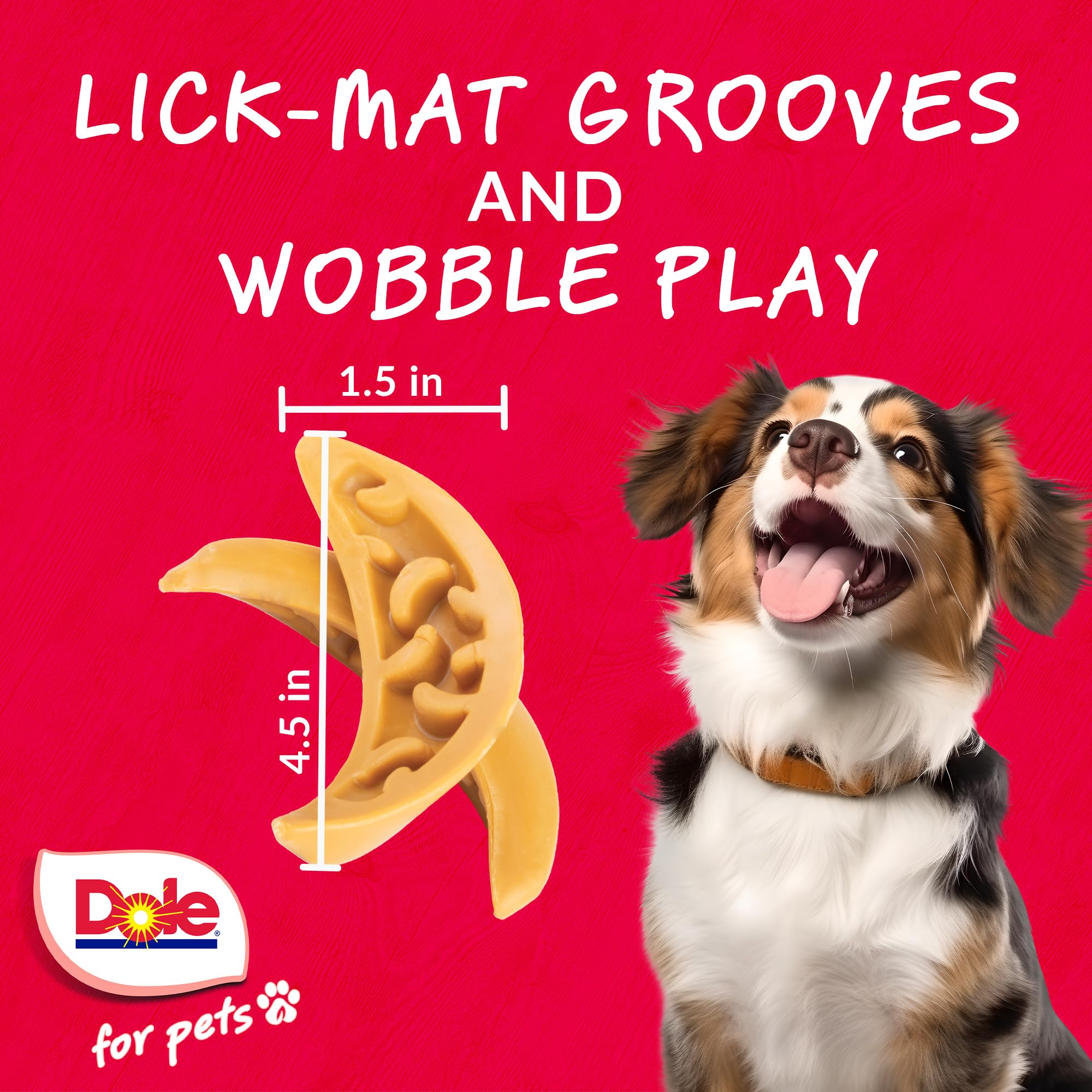 Dole for Pets Freshly Fetched Lasting Chew, Banana Flavor Dog Treats | Flavored with Real Fruit, No Wheat, Corn, Soy, Artificial