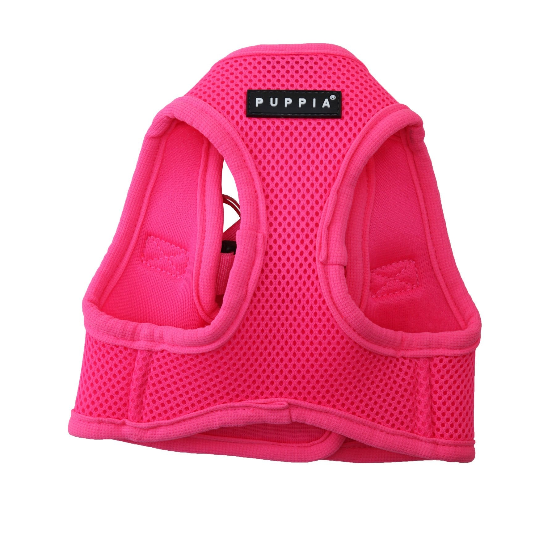 Puppia Neon Soft Vest Harness Step-in No Choke No Pull Walking Training for Small and Medium Dog, Pink, Medium
