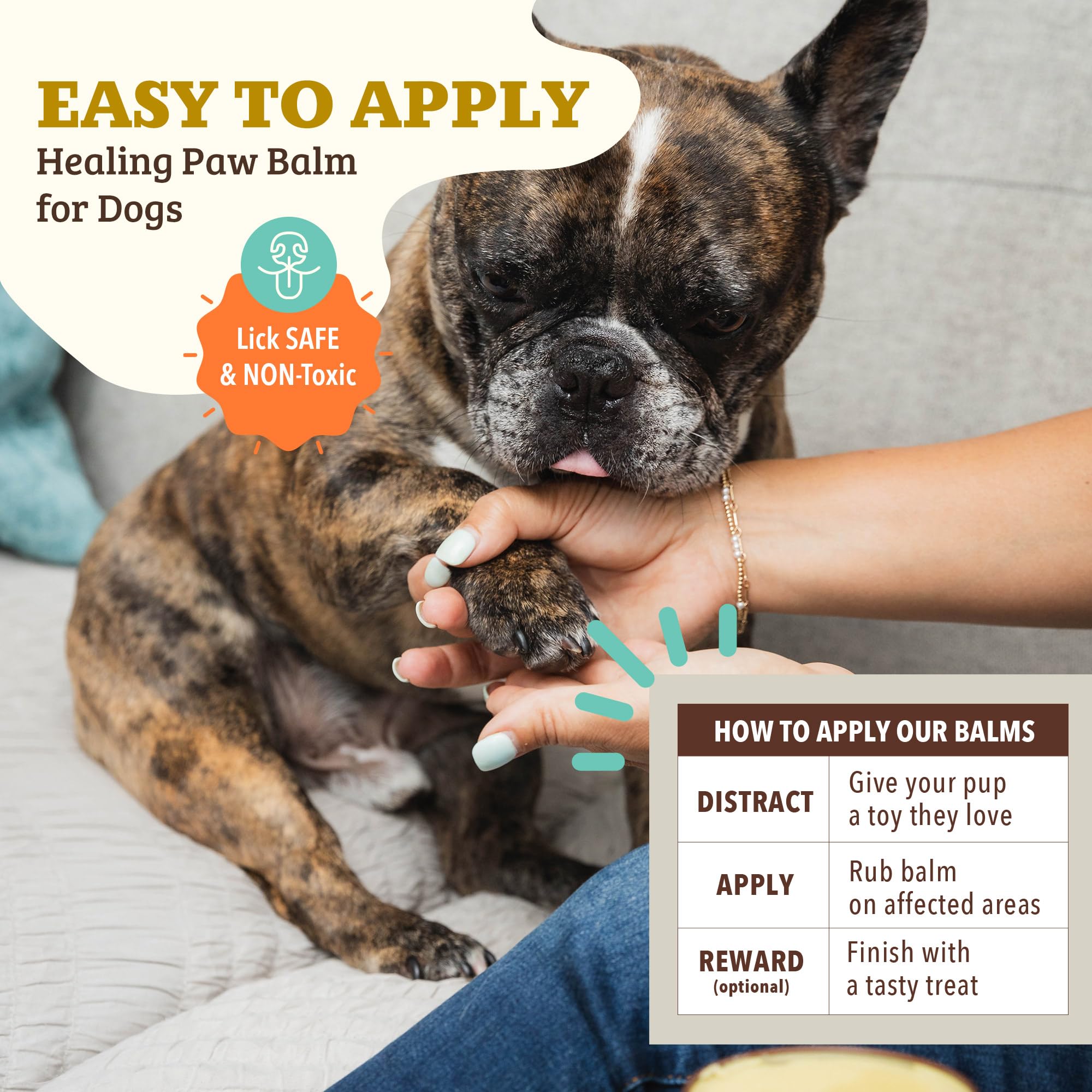 Natural Dog Company Paw Soother Balm, 4 oz. Tin, Dog Paw Cream and Lotion, Moisturizes & Soothes Irritated Paws & Elbows, Protec
