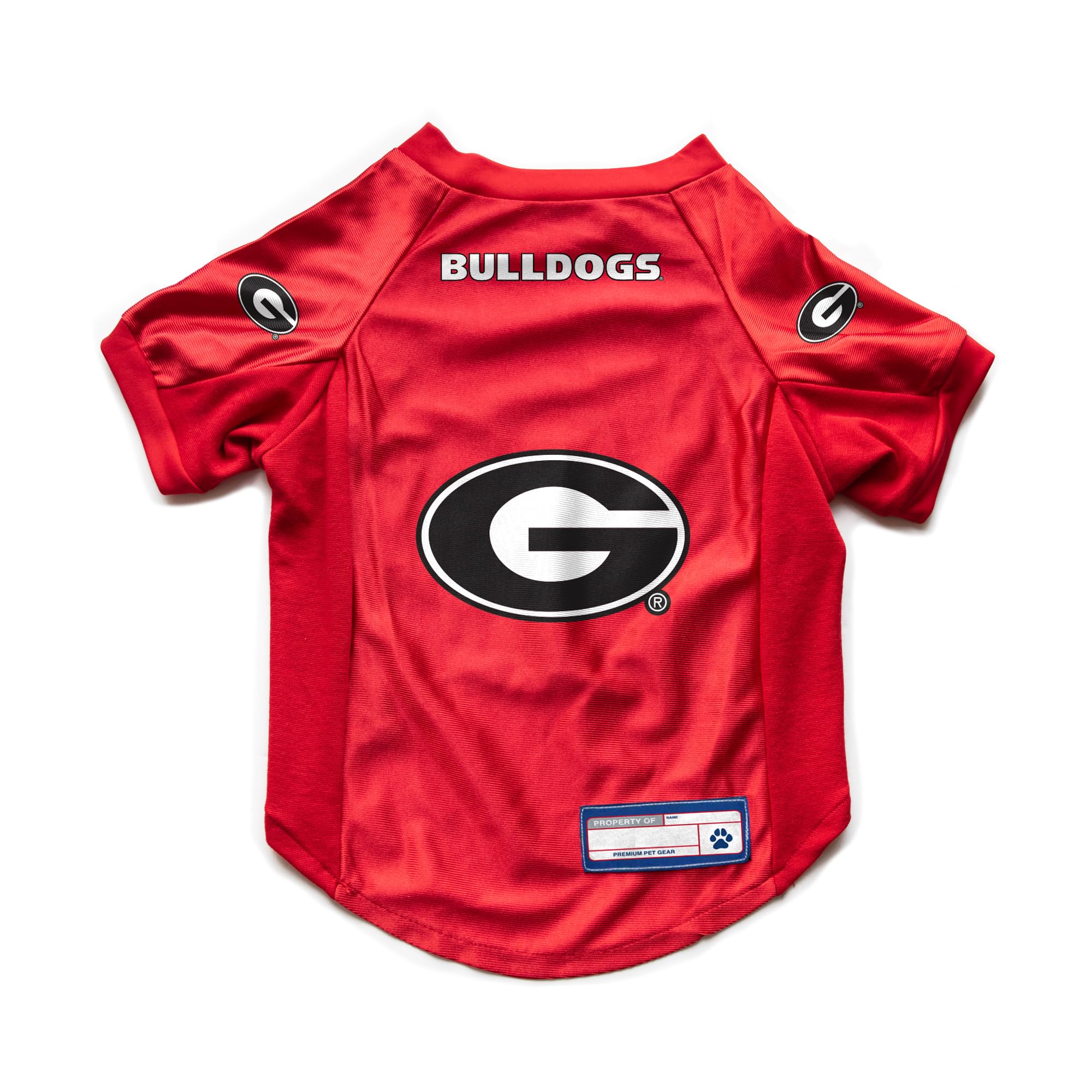 Georgia Bulldogs Pet Jersey Stretch Size L - Special Order