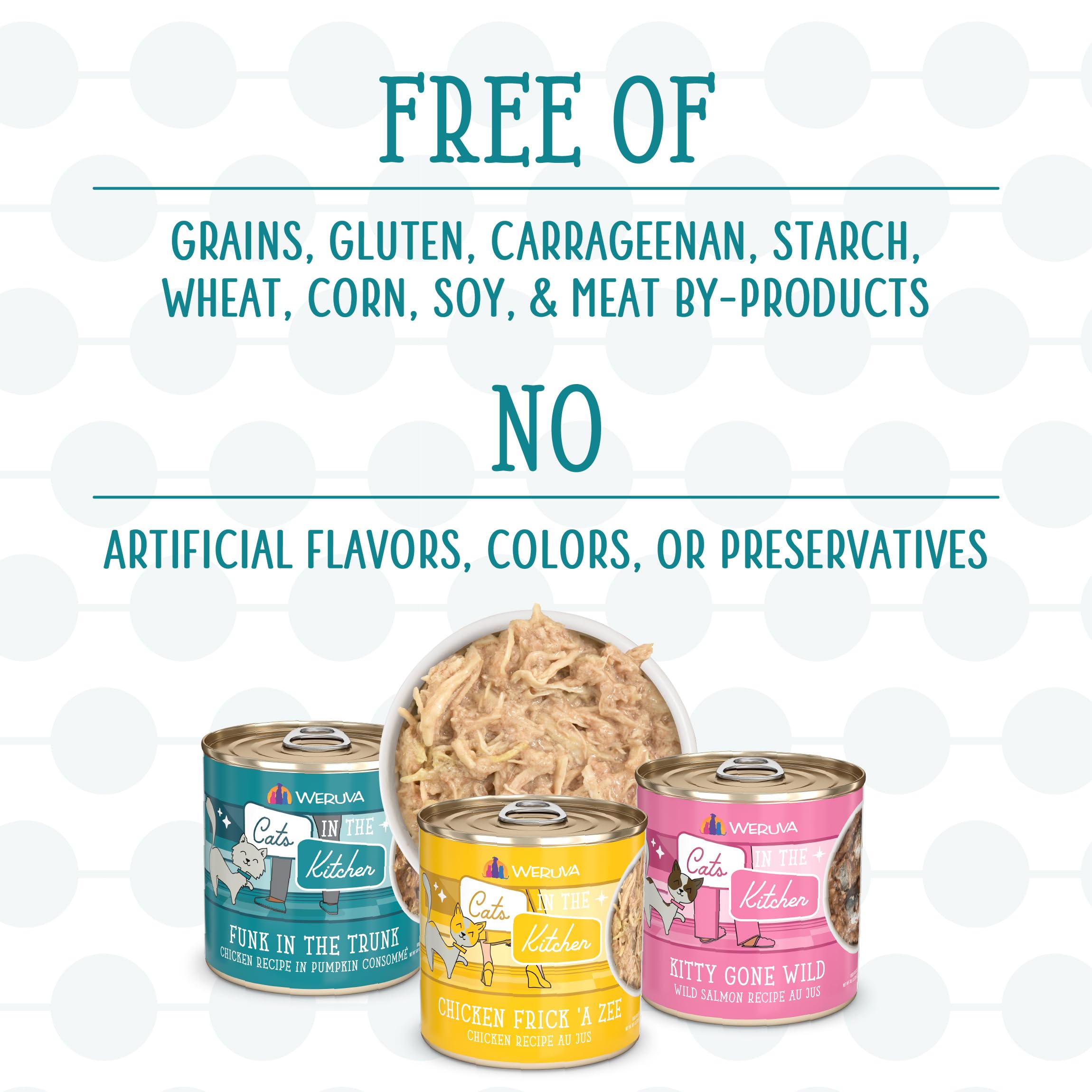 Weruva Cats in The Kitchen Kitchen Cuties Variety Pack Wet Cat Food 10oz Cans (Pack of 12) Multi