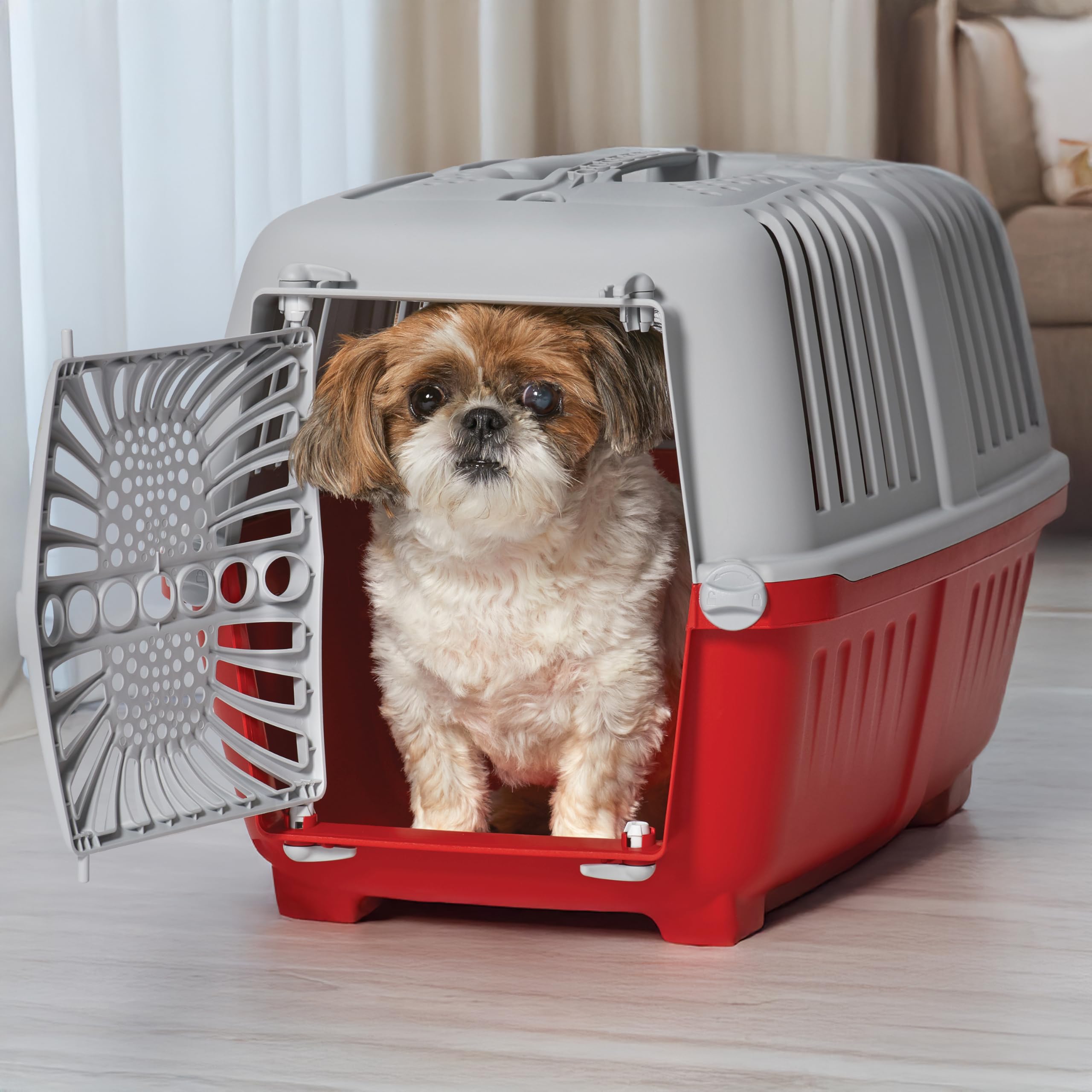 MidWest Spree Travel Pet Carrier | Hard-Sided Pet Kennel Ideal for XS Dog Breeds, Small Cats & Small Animals | Dog Carrier Measu