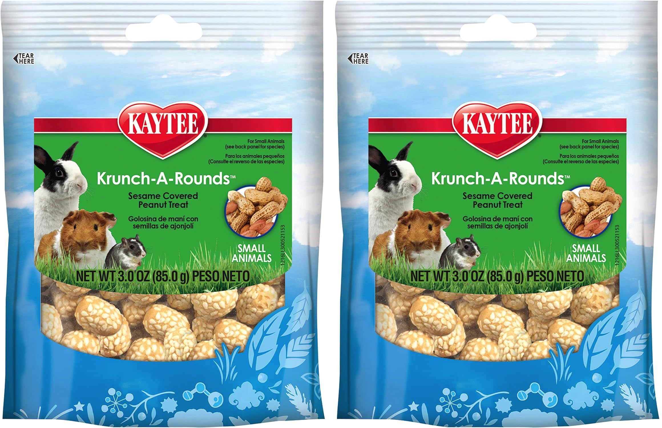Kaytee Krunch-A-Rounds Treat for Small Animals 3 oz (Pack of 2)
