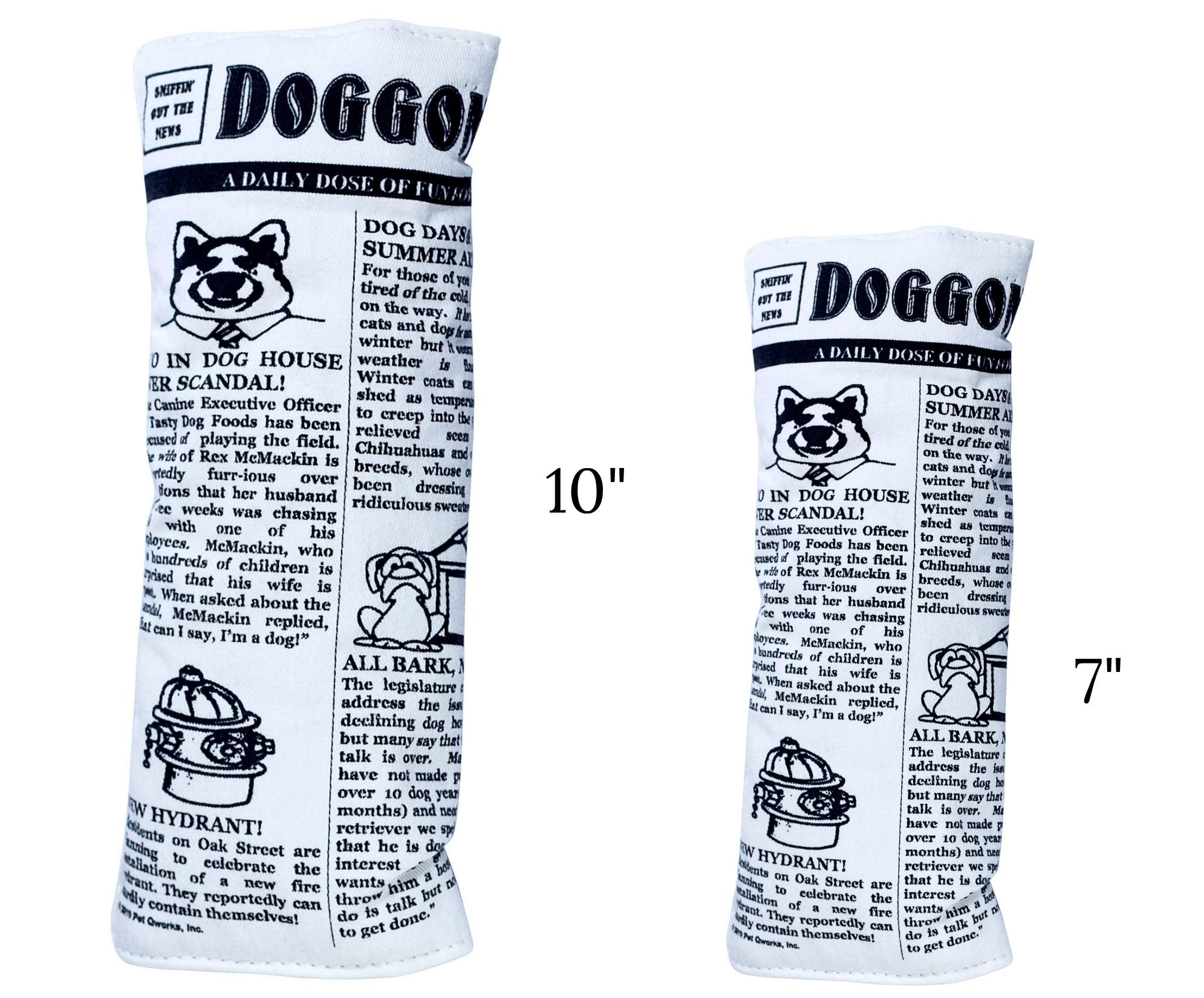 Pet Qwerks Plush Interactive Dog Toys - Newspaper Squeaker Toy - 10 In,Large Breeds