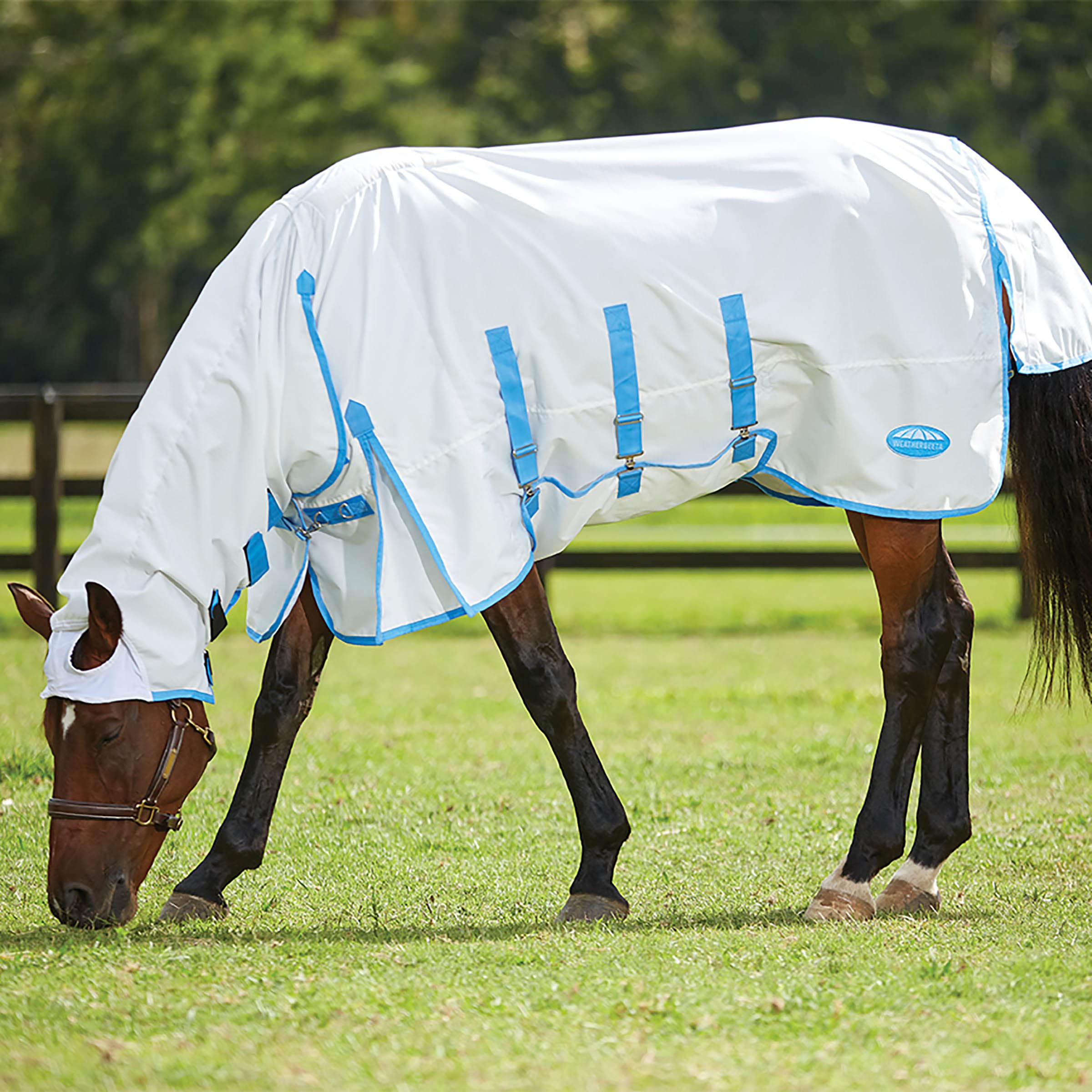 Weatherbeeta Sweet Itch Shield Combo Neck, White/Blue, 57''
