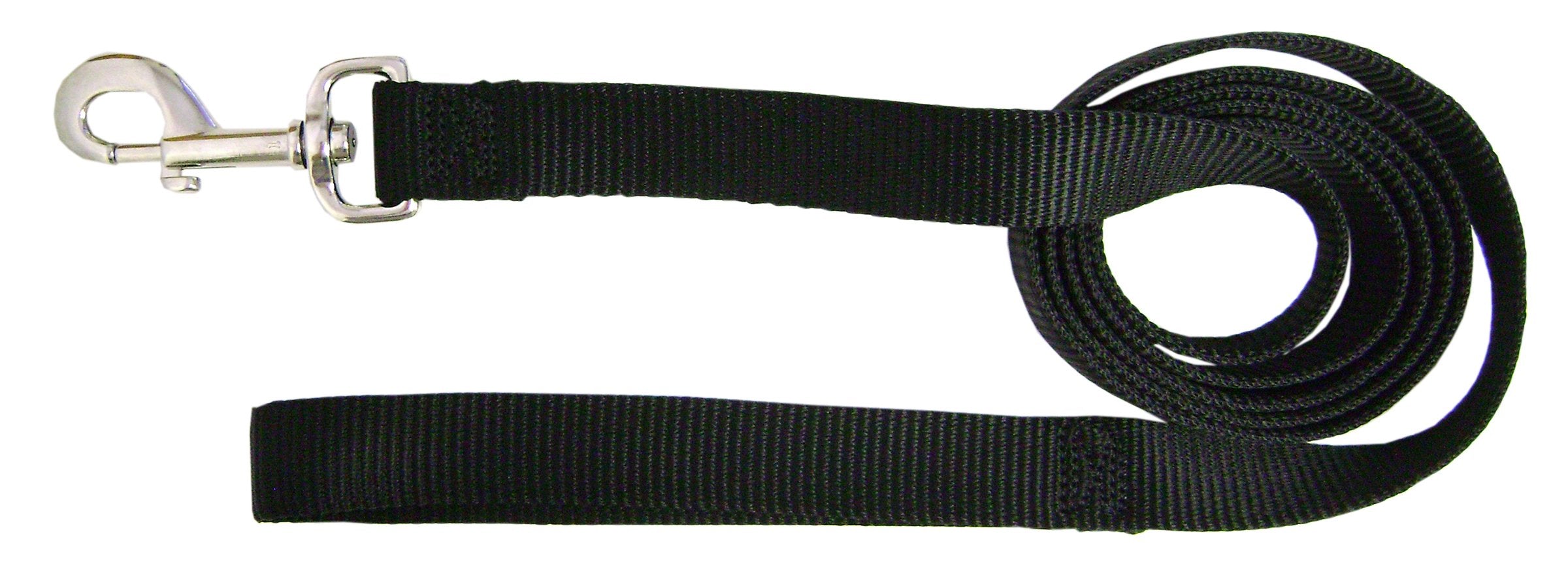 Hamilton Single Thick Deluxe Nylon Lead With Swivel Snap, 5/8-Inch By 6-Feet, Black