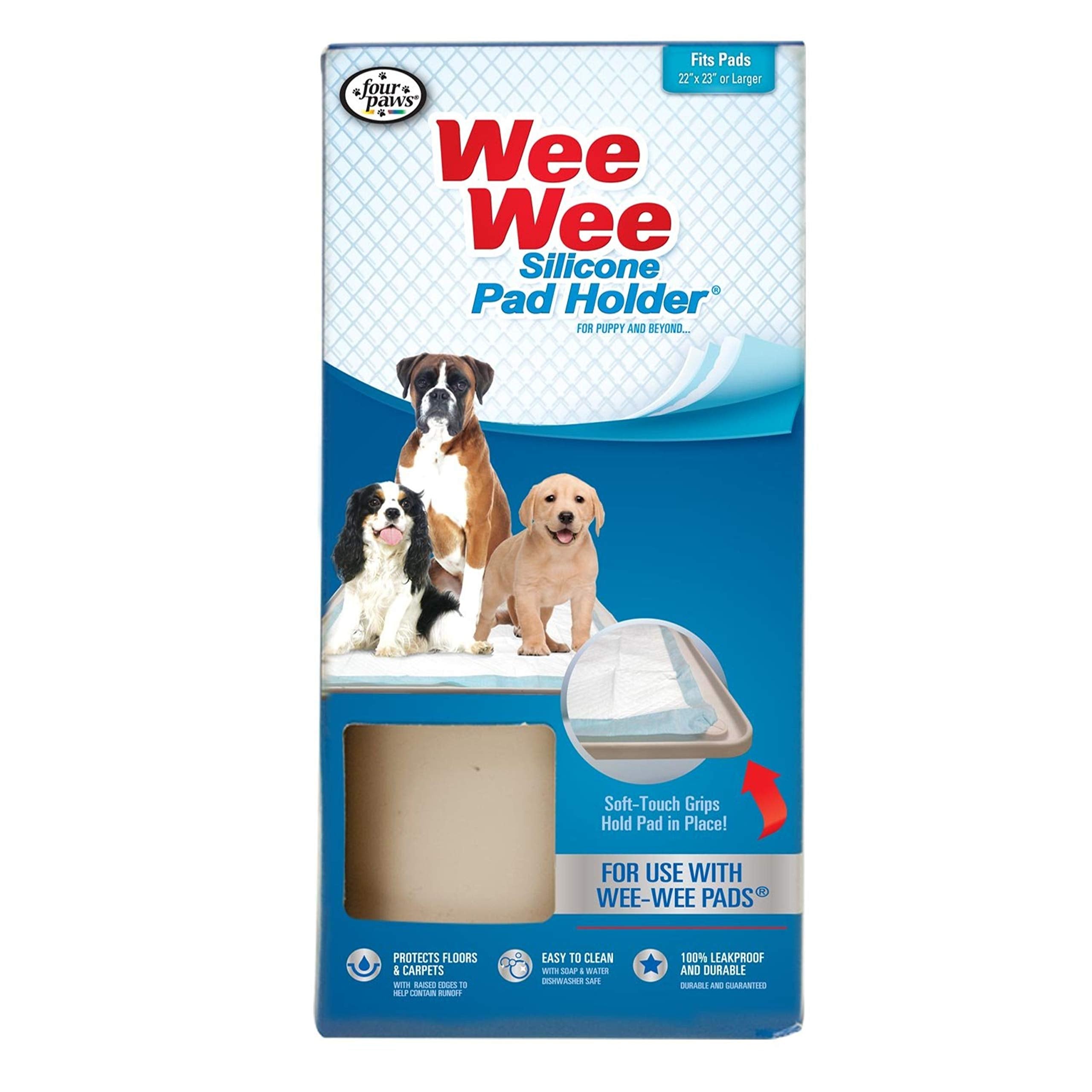 Four Paws Wee-Wee Silicone Pee Pad Holder For Dogs & Puppies, Washable Dog Housebreaking Potty Training Floor Protection, 22' X 23', 1 Count