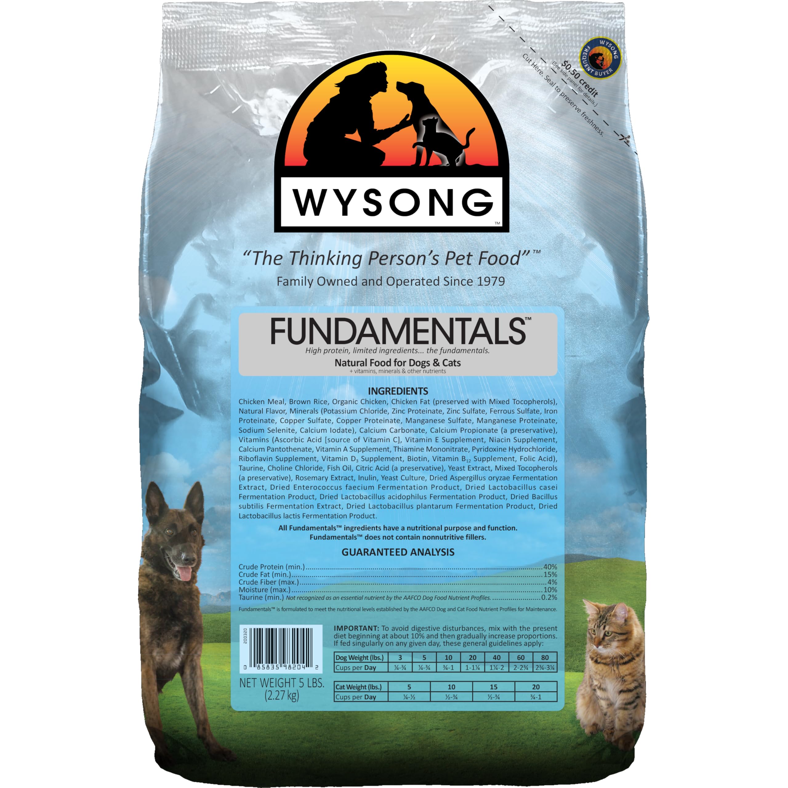 Wysong Fundamentals Canine/Feline Formula Dry Dog/Cat Food, 5 lb