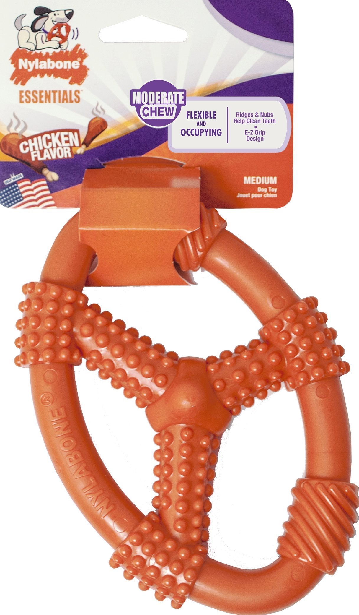 Nylabone Tfh Fun N Fit Flex Oval Rng Md