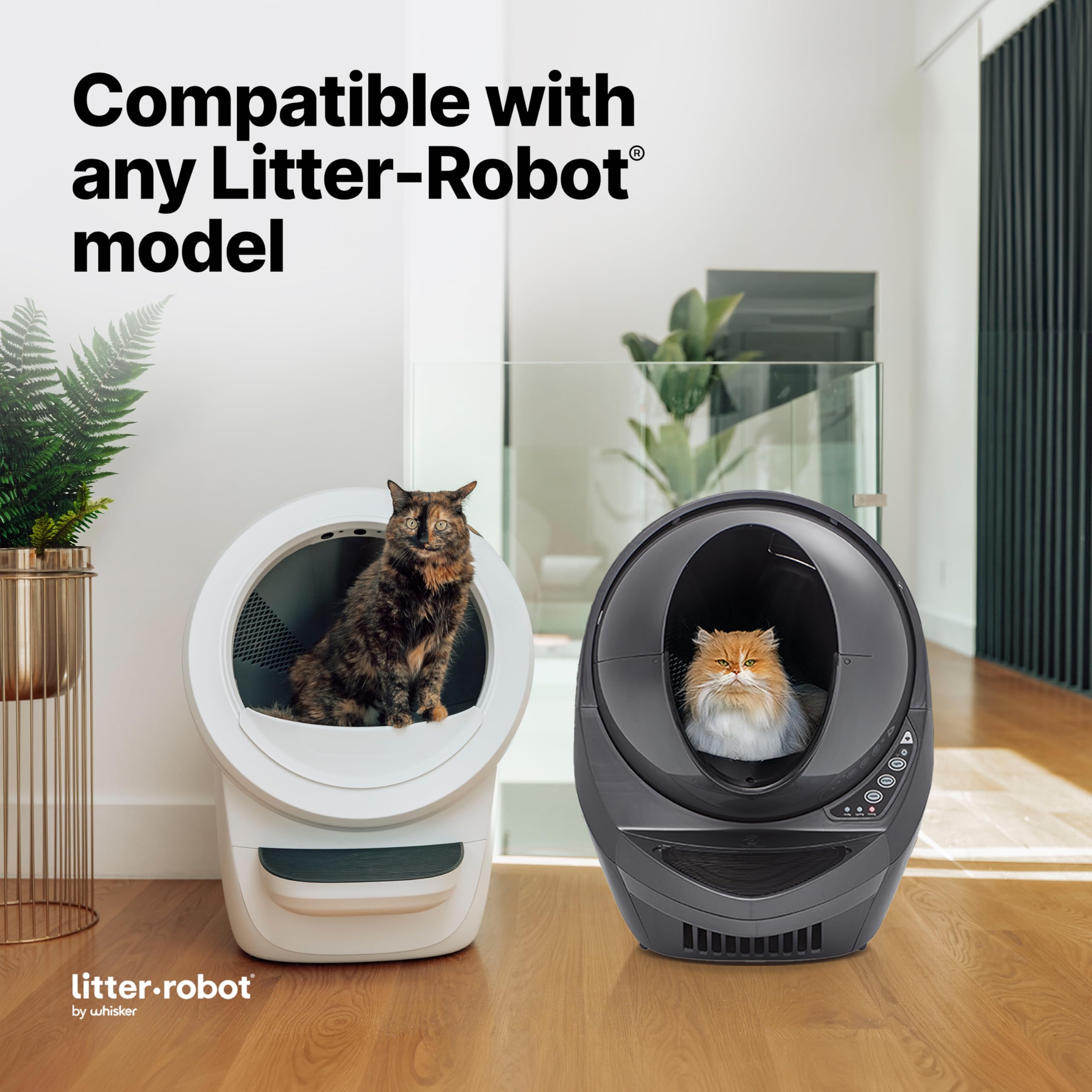 Litter-Robot Waste Drawer Liners by Whisker, 25 Pack - Litter Box Liners, Custom Fit for Litter-Robot, 9-11 Gallons of Capacity,
