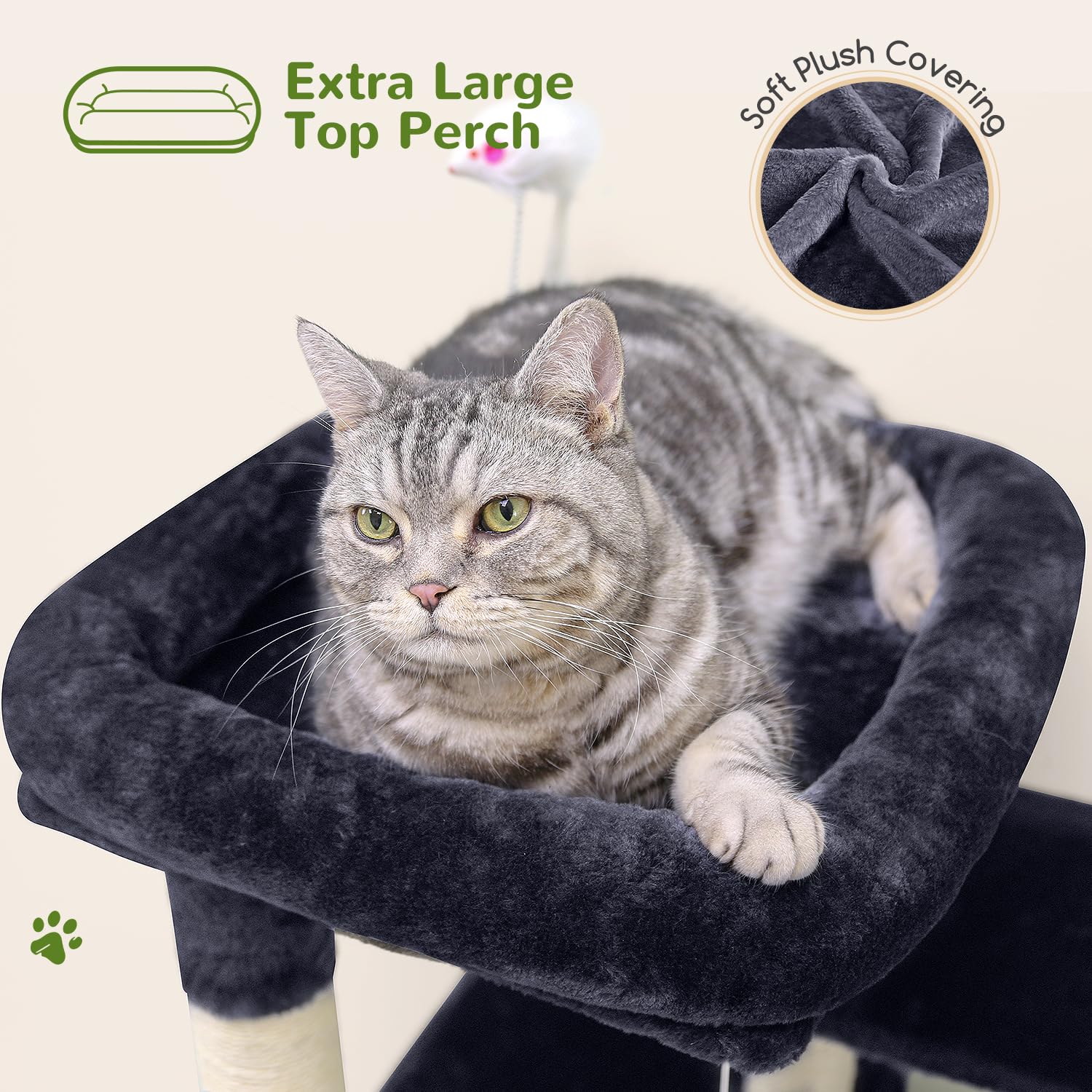 Globlazer Fc50 Cat Tree Tower For Indoor Cats, 50-Inch Adult Cat Tree House For Large Adult Cats With Steps, Scratching Post, 2