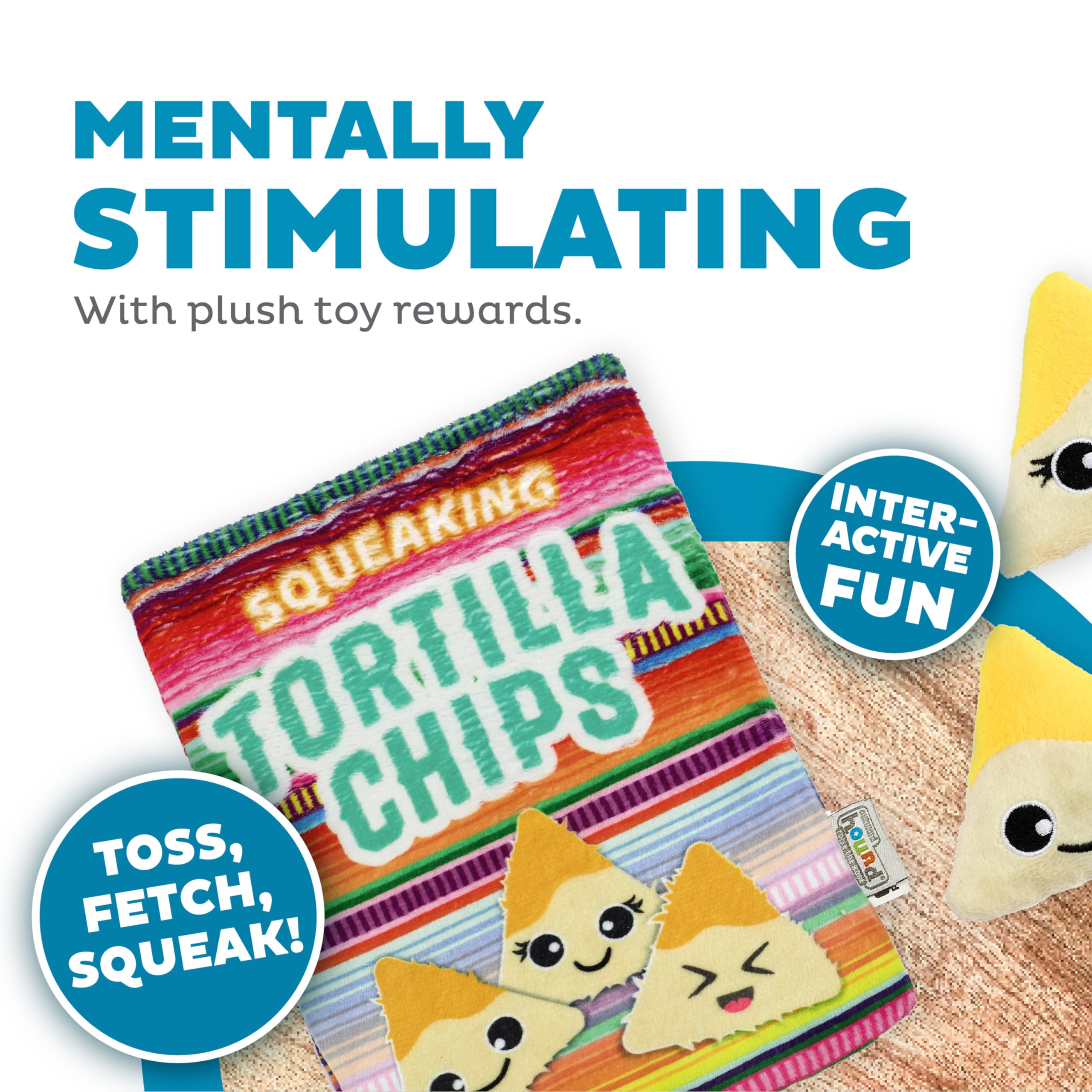 Outward Hound Snack Bag Tortilla Chips Puzzle Squeaky Dog Toys