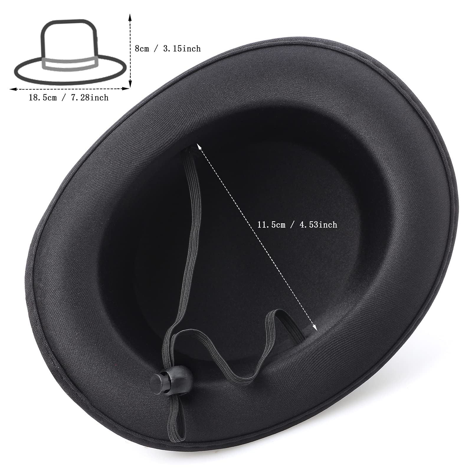 Yewong 2 Pieces Pet Formal Accessories Set - Pet Top Hat With Pet Formal Necktie/Bowtie Birthday Party Gradation Halloween Costumes Accessories For Dog Cat (Black-B) One Size
