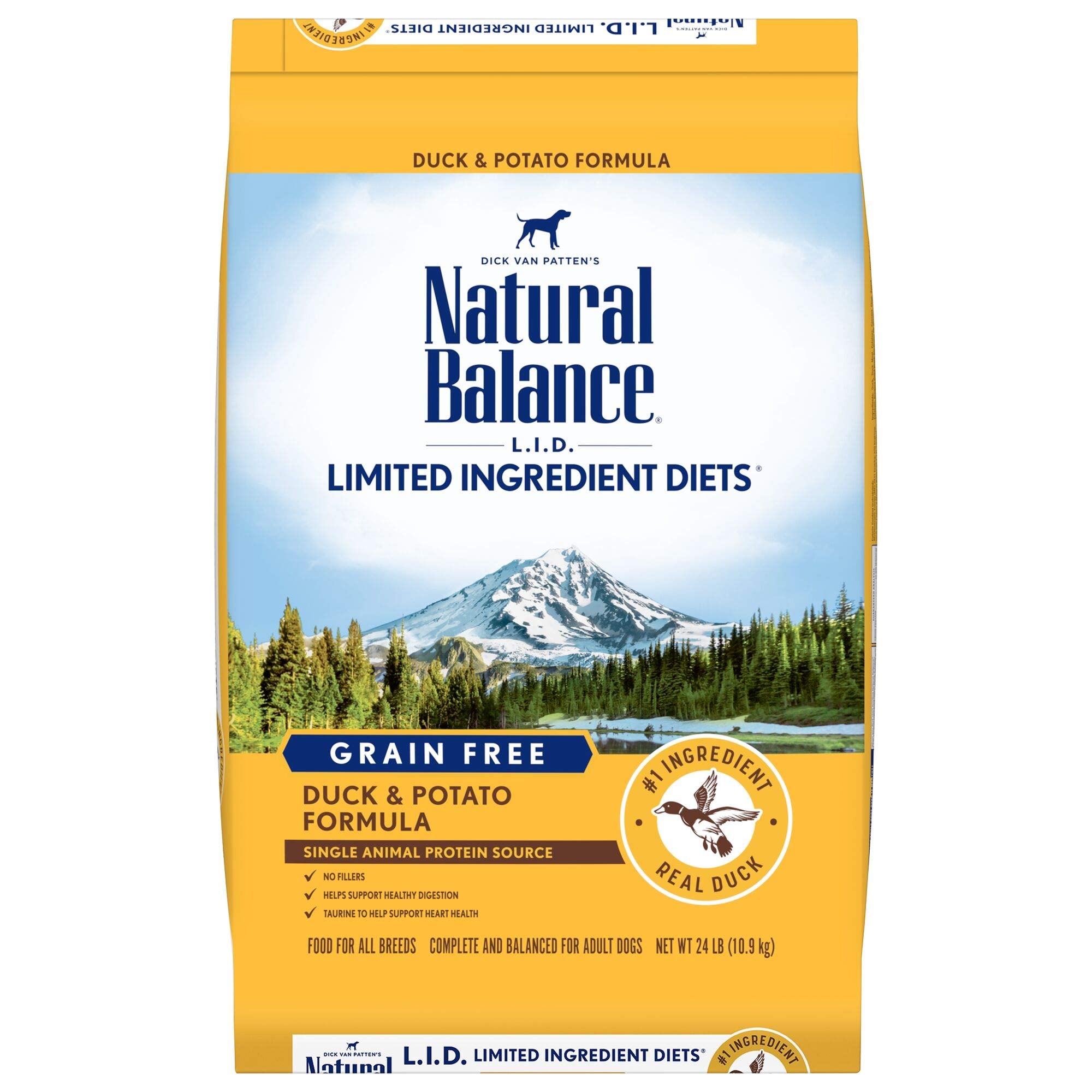 Natural Balance Limited Ingredient Diet Duck & Potato Adult Grain-Free Dry Dog Food 24-lb. Bag