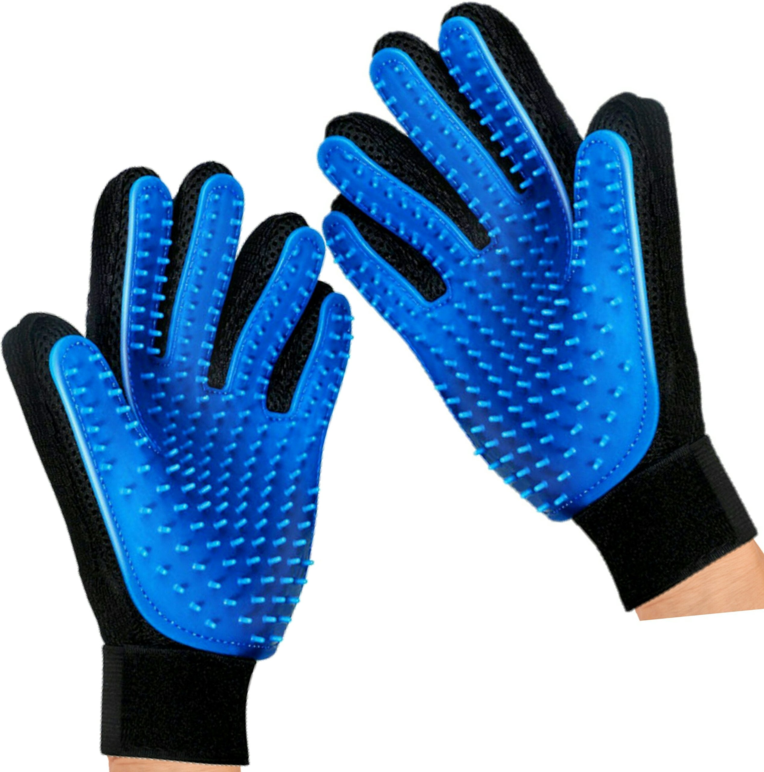 Mr. Peanut's Pet Grooming Glove Brush and Deshedding Aid - 259 Silicone Pins for More Effective Grooming, Pet Hair Remover Mitt 