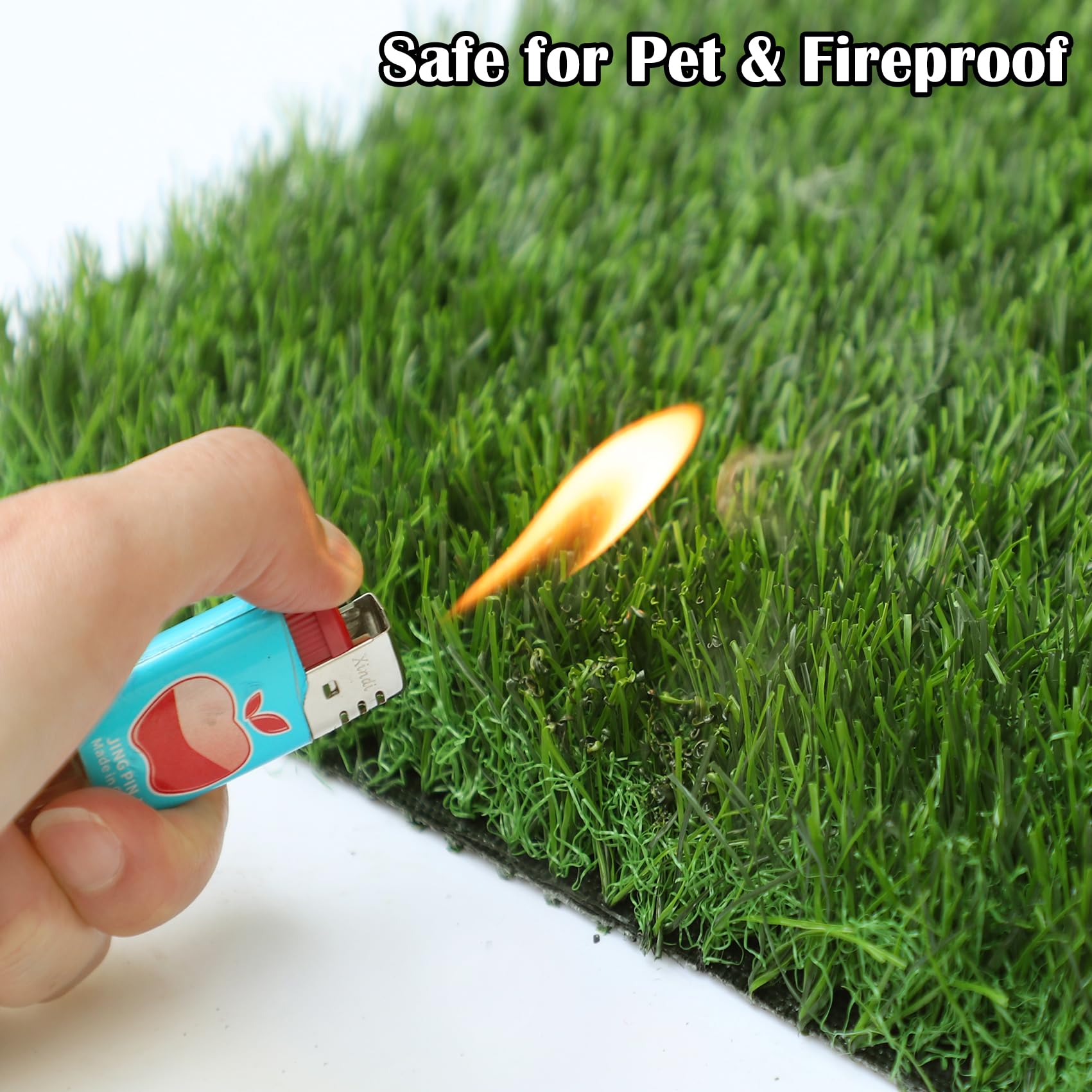 Globreen Artificial Grass For Dogs To Pee On, 39.4' X 31.5' Puppy Turf Potty Training Tray, Thick & High Drainage Pets Fake Grass