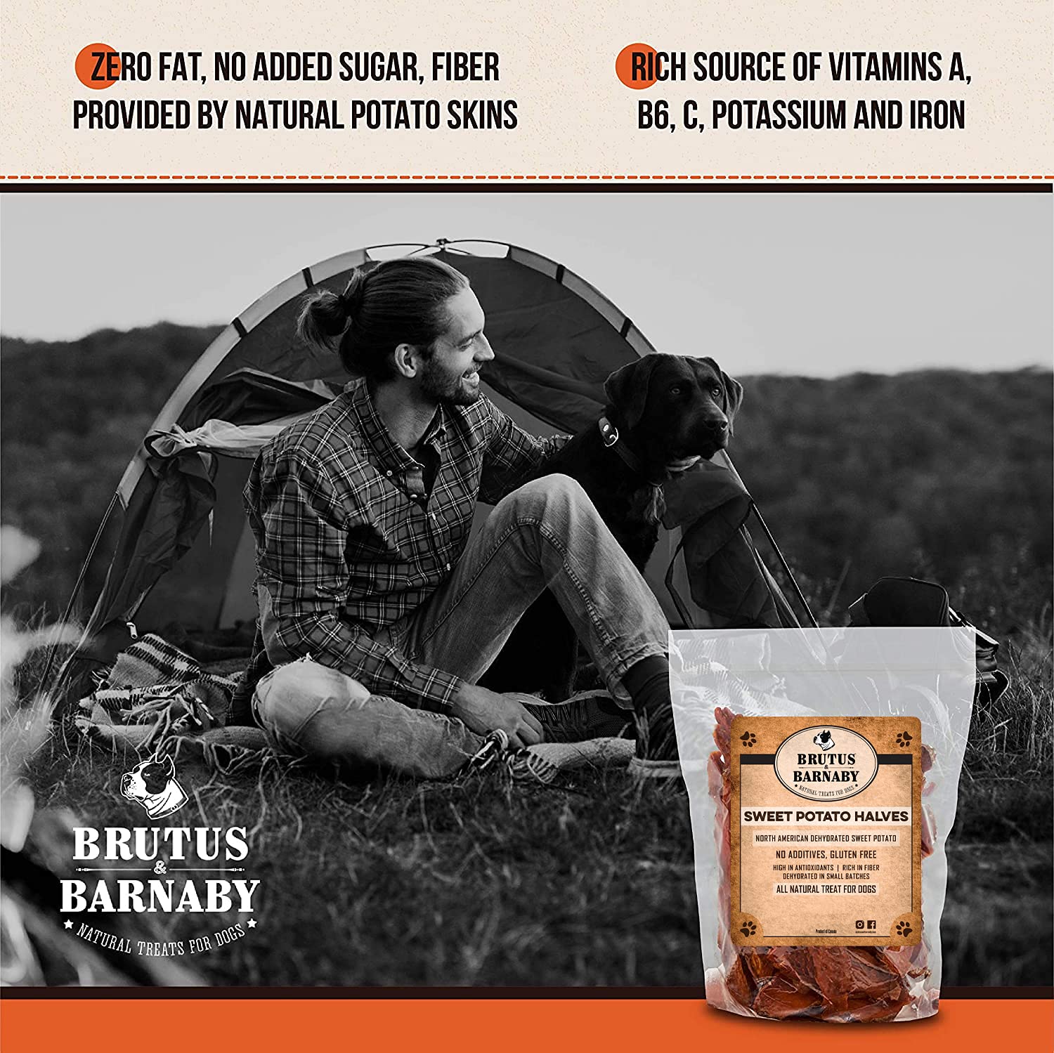 Sweet Potato Slices For Dogs - Half Slices, 2 lbs - Single Ingredient Grain Free Dog Treats, Best High Anti-Oxidant Healthy 100%