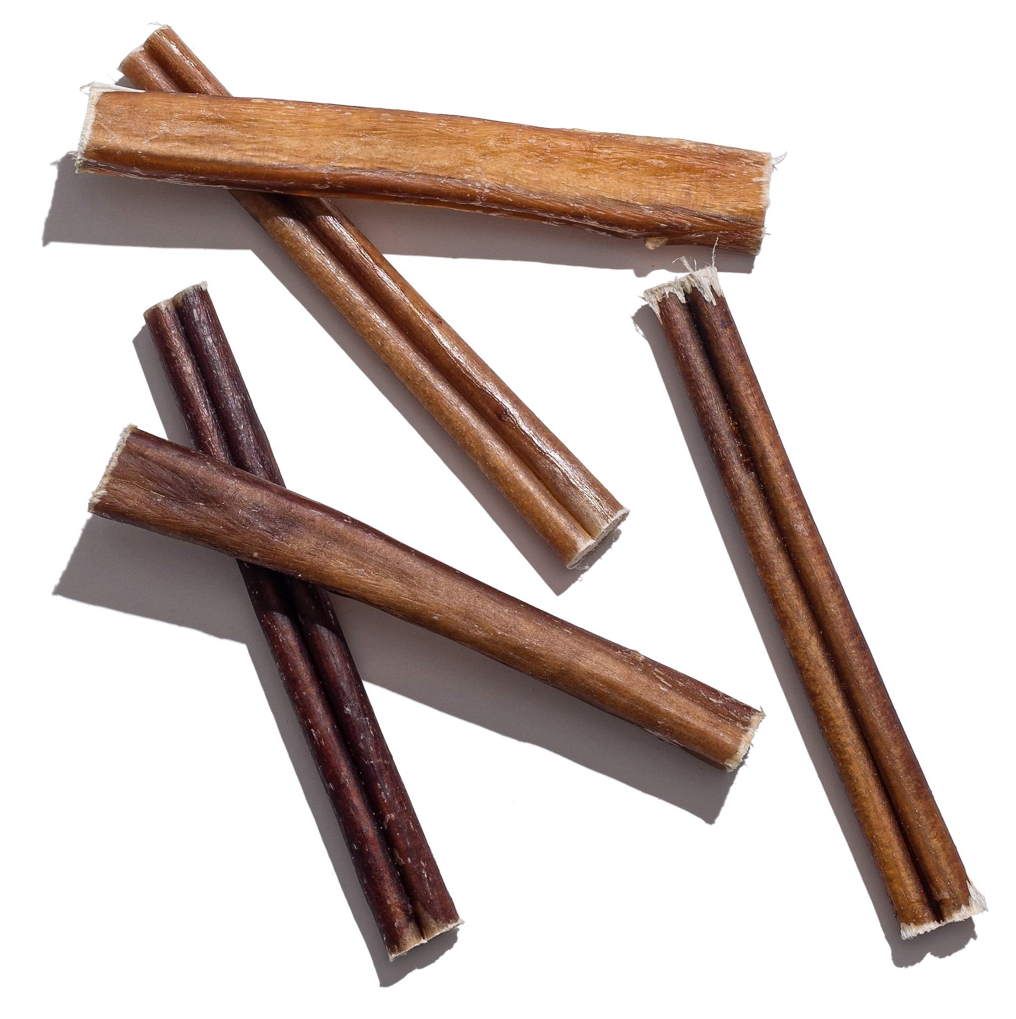 Jack&Pup 6 Bully Sticks Dog Chews | Odor Free Bully Sticks | Single Ingredient, All Natural Pizzle Sticks for Dogs (6oz, 10/12 S