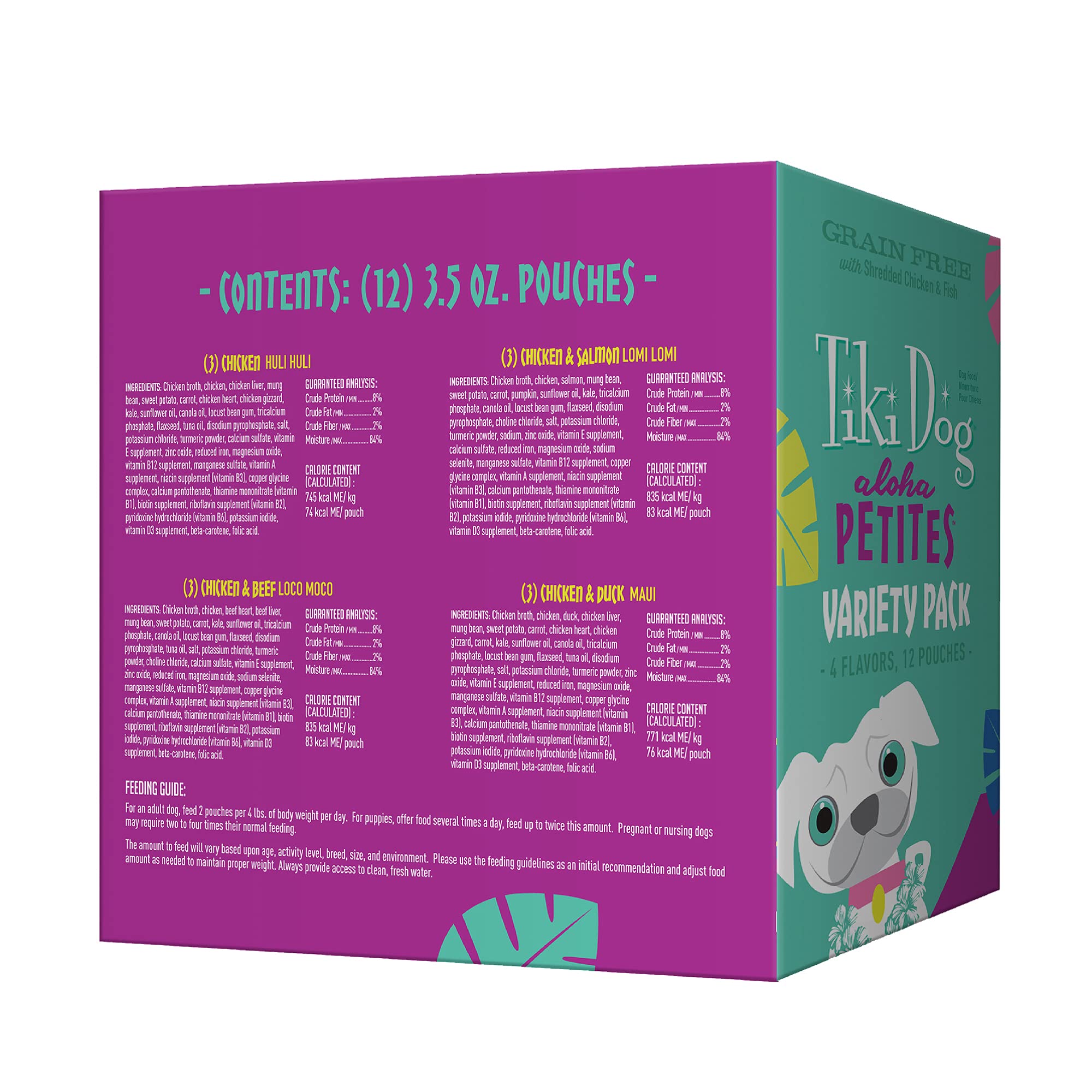 Tiki Dog Aloha Petites, Variety Pack, Nutrient Dense High Quality Meat, Wet Dog Food For Small Breed Dogs and All Life Stages, 3