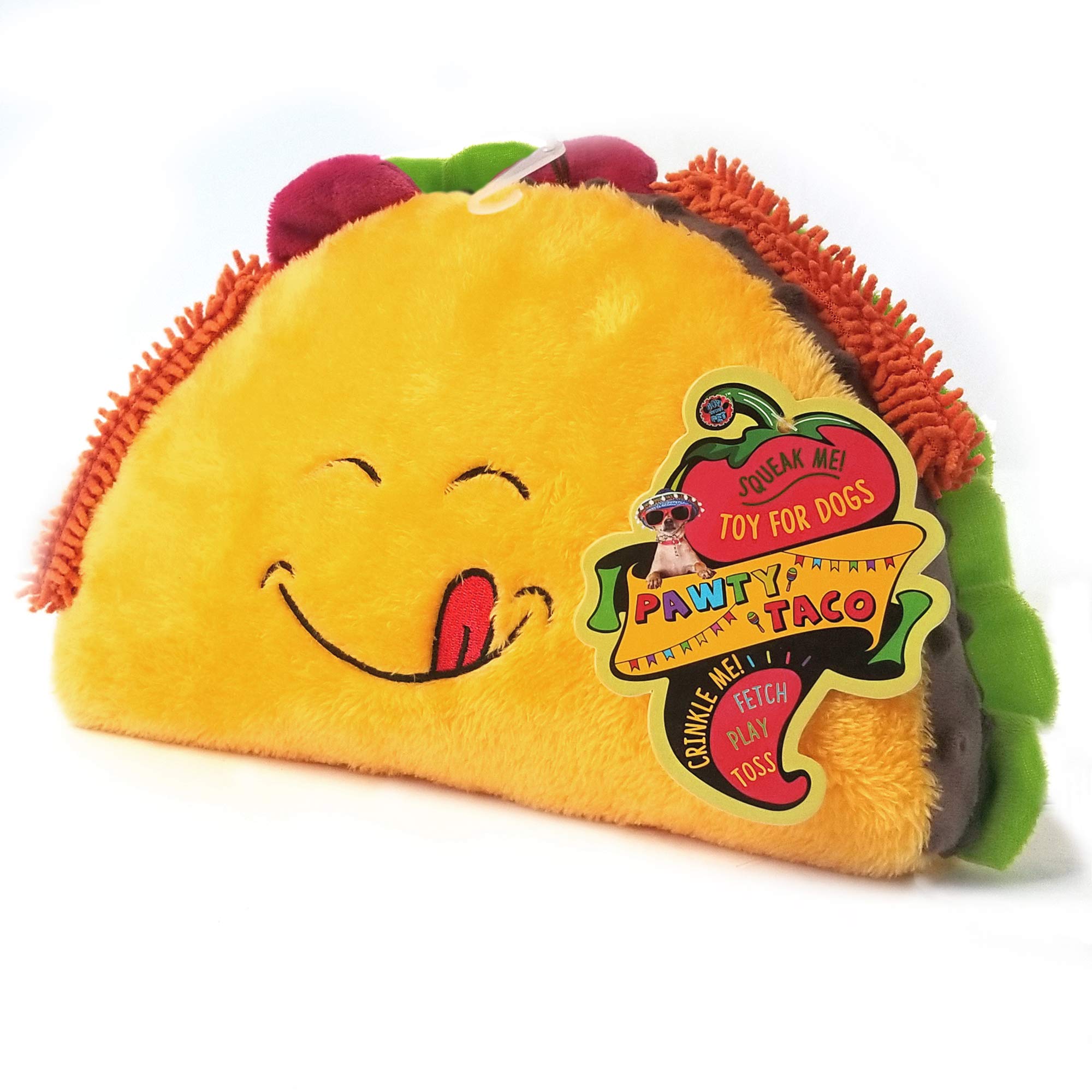 Bow Wow Taco Food Dog Toy Squeaky Plush One Piece Pet Teeth Teasing Toy