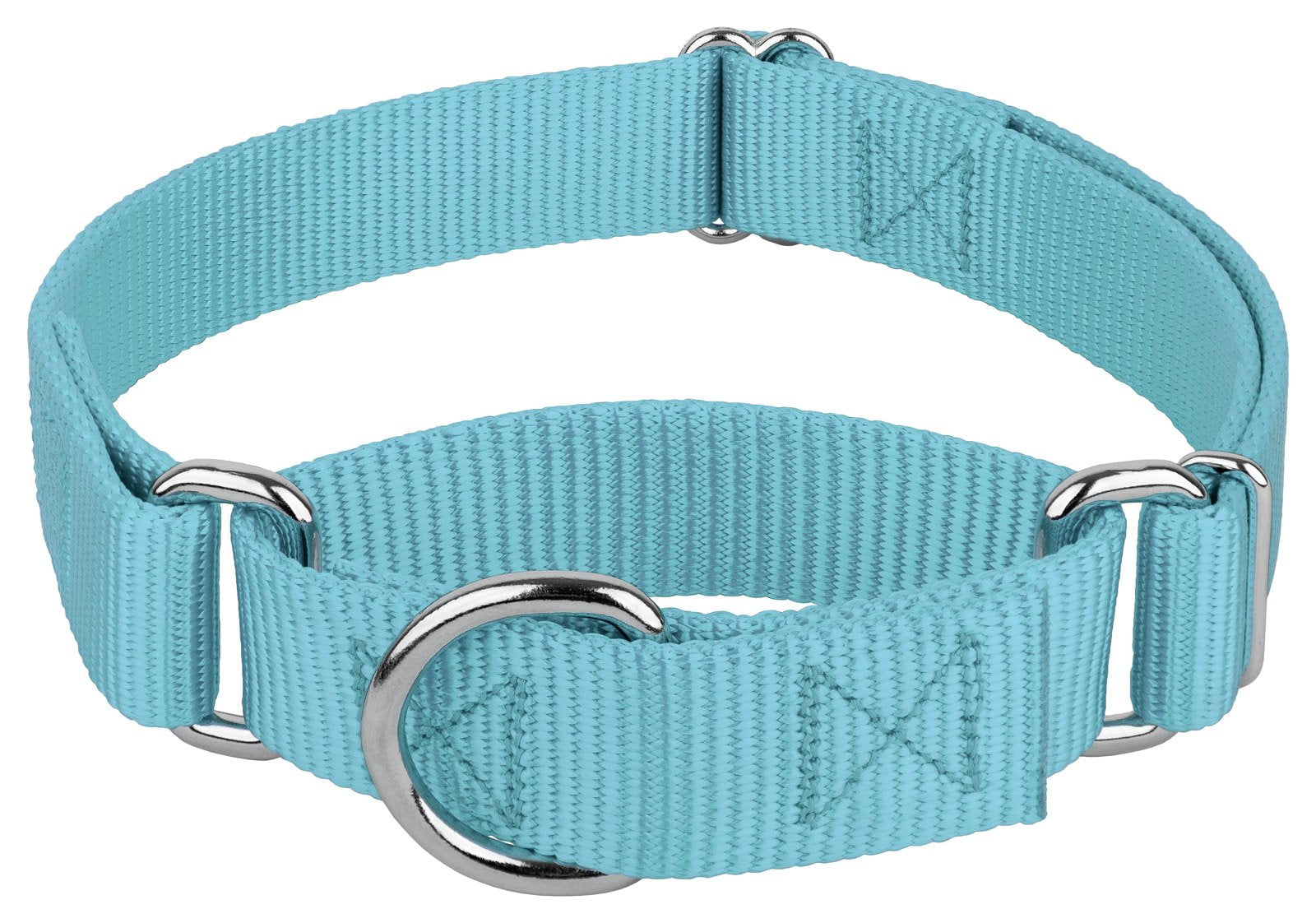 Country Brook Petz - Ocean Blue Martingale Heavy Duty Nylon Dog Collar - 21 Vibrant Color Options (3/8 Inch Width, Mini)