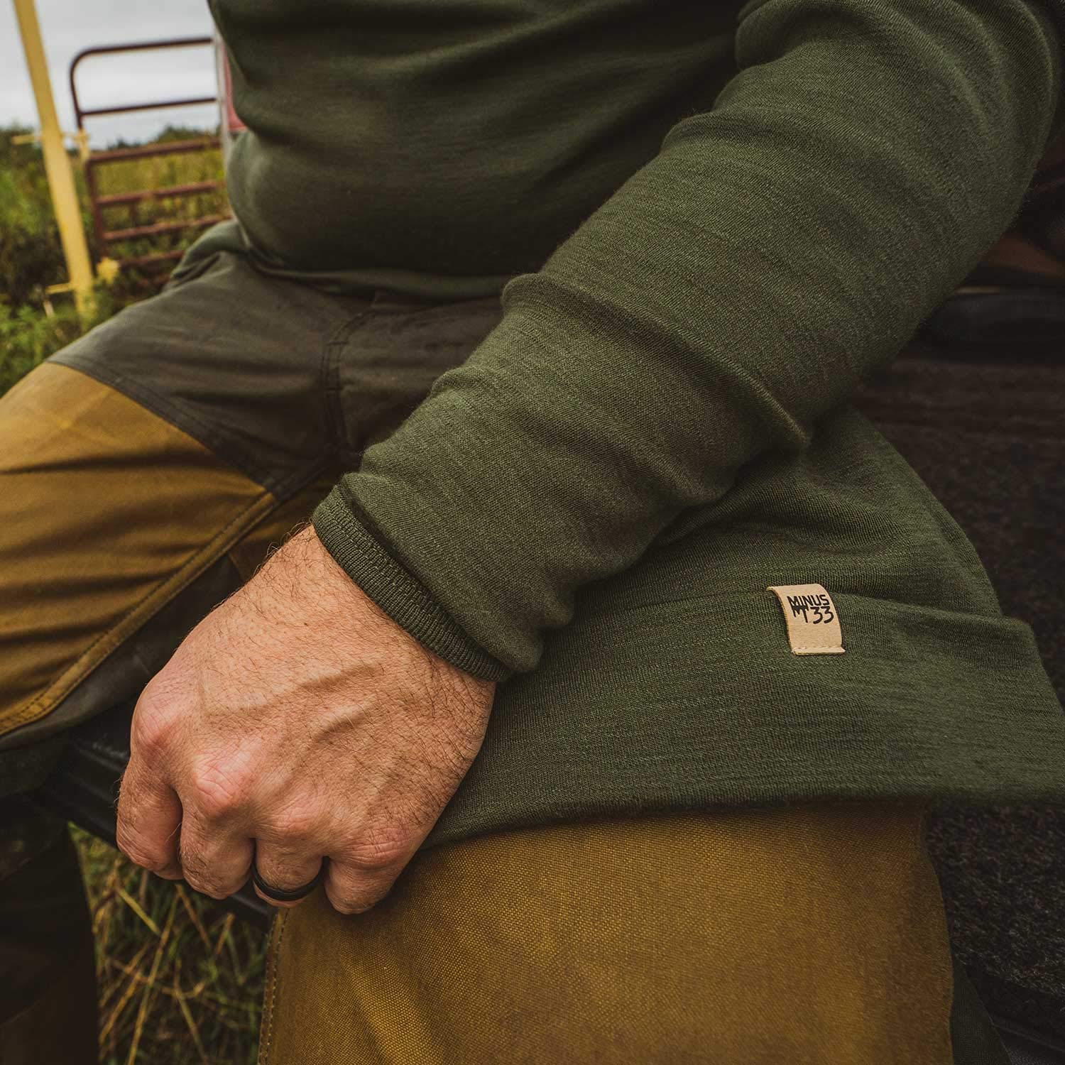 Ridge Cuff Beanie - 100 Merino Wool - Warm Winter Hat - Olive Drab