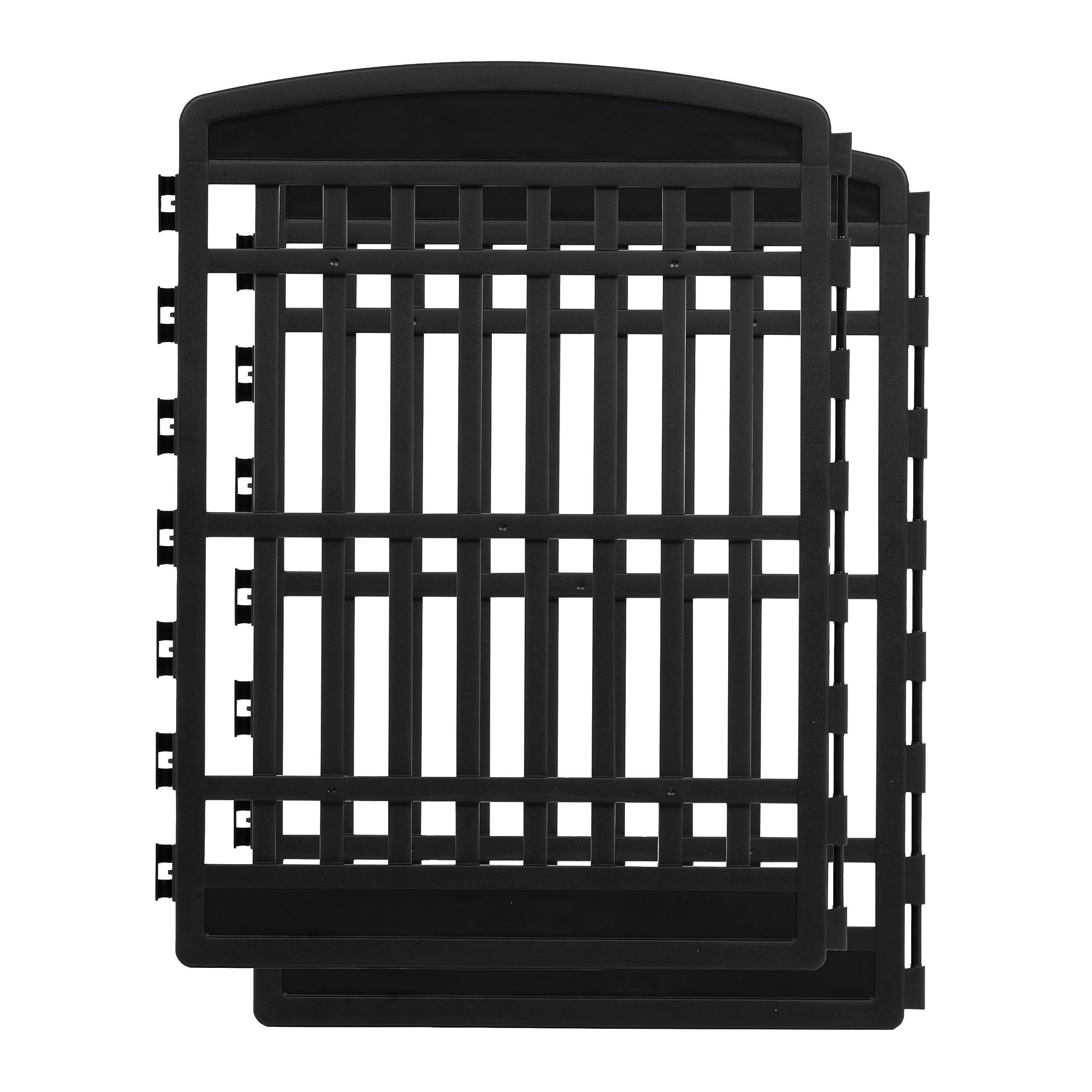 IRIS USA 34 2-Panel Add-On Panels, Pet Dog Puppy Playpen, Foldable, Customizable, Black