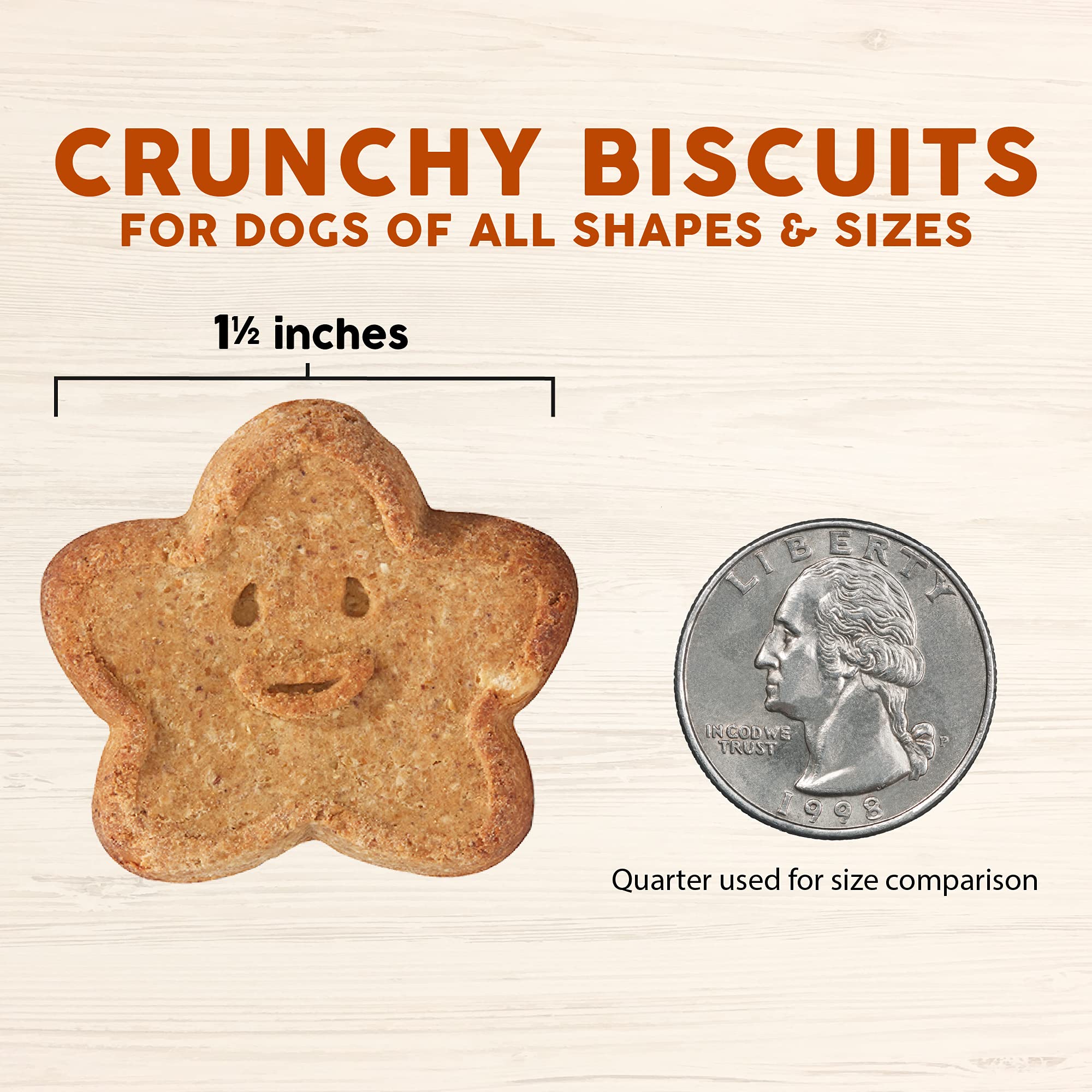 Cloud Star Wag More Bark Less Crunchy Grain Free Dog Treats, Peanut Butter & Apples, 2.5 lbs. Bag