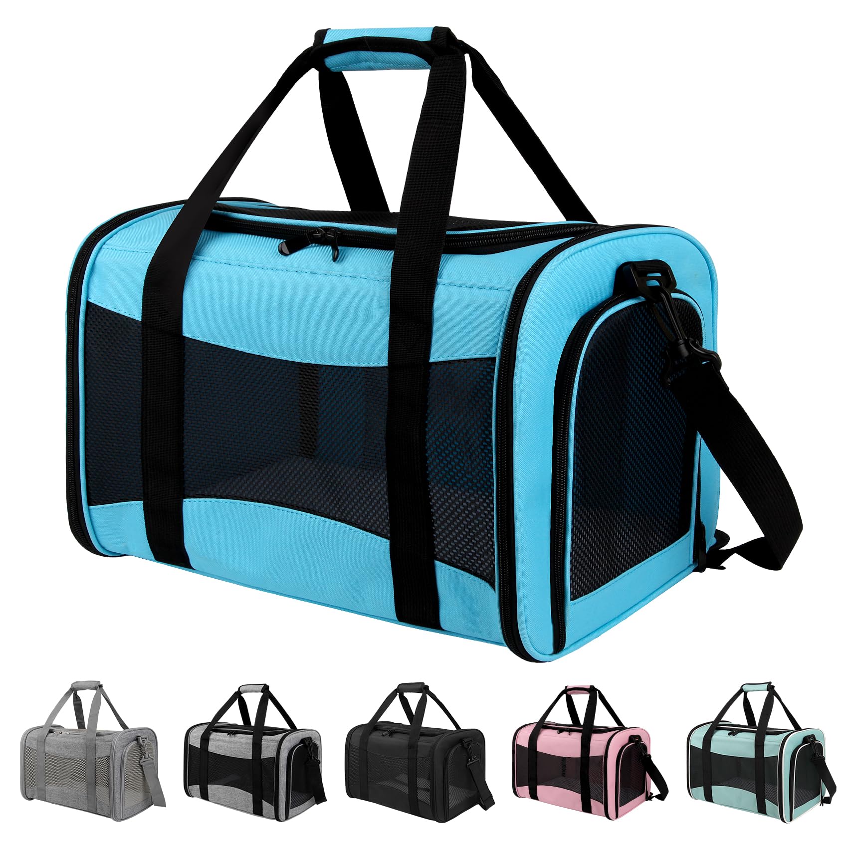 Yipincover Carriers Soft-Sided Pet Carrier Large Carrier For Medium Large Cats Dogs Under 35Lbs,Breathable Ventilated Design,Col