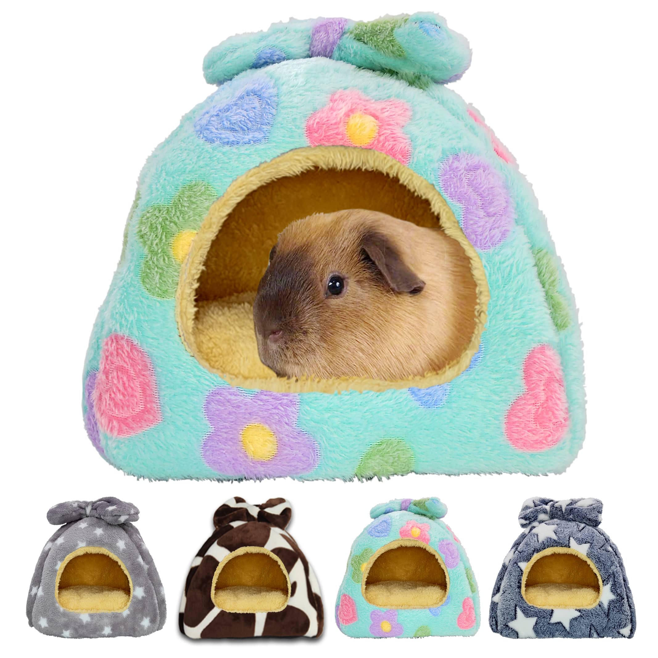 GINIDEAR Guinea Pig Bed, Guinea Pig Hideout House Accessories Warm Bed for Small Animals Hamsters Chinchillas Dwarf Bunnies Hedg