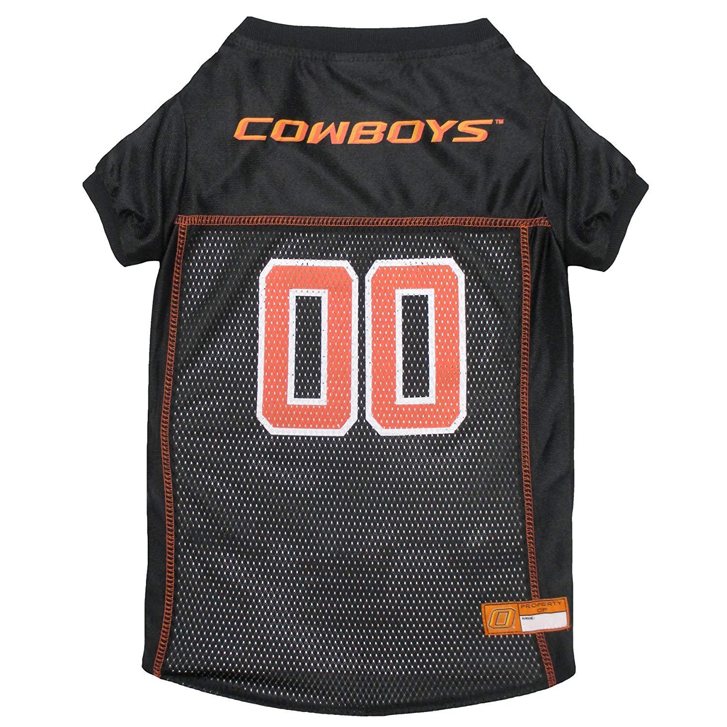 Pets First NCAA College Oklahoma State Cowboys Mesh Jersey for DOGS & CATS, Large. Licensed Dog Jersey with your Favorite Footba