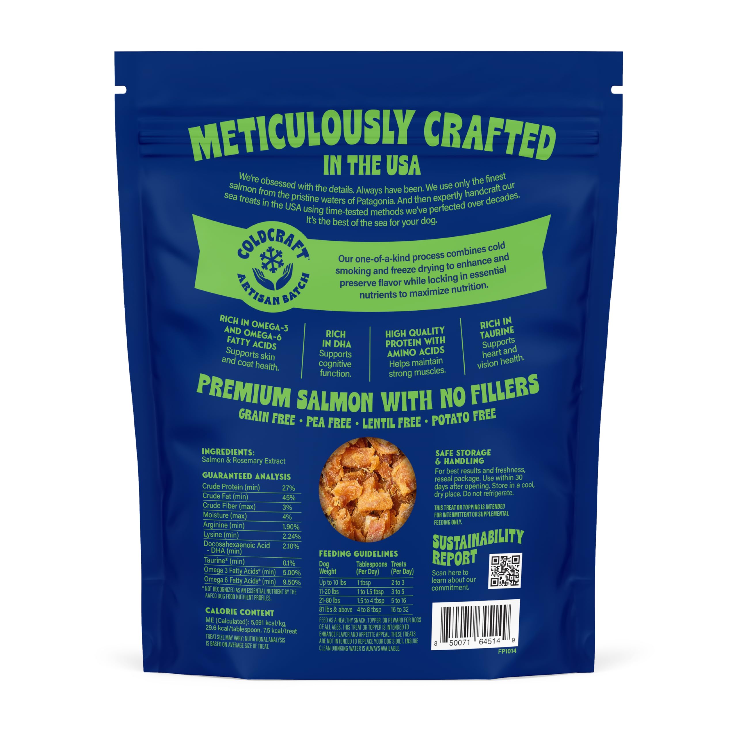 Finfare Freeze Dried Dog Treats, Salmon Crumbles, Protein & Omega-3s, Grain Free Salmon Dog Training Treats and Meal Topper, Cra