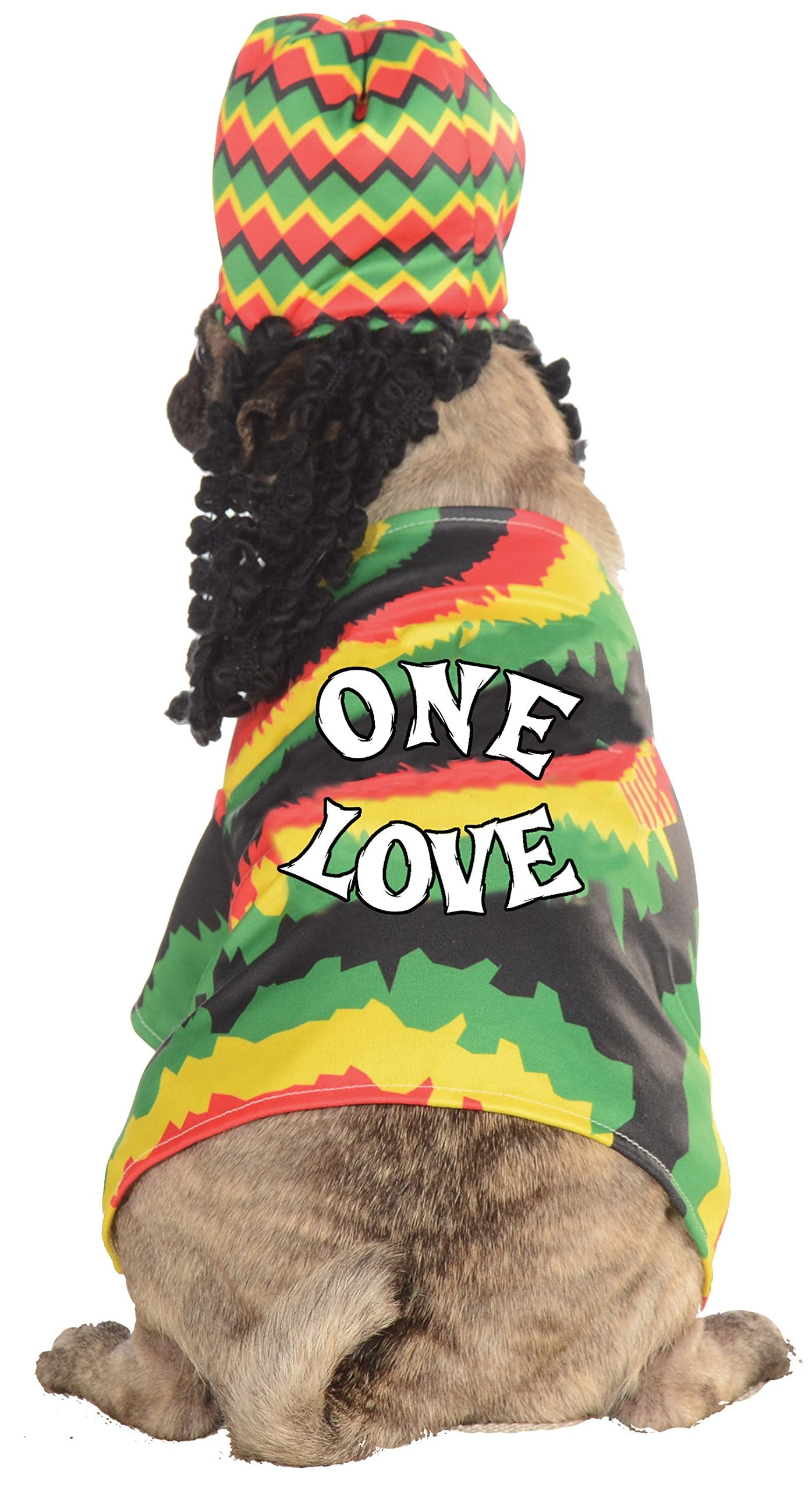 Rubies Pet Costume, Small, Rasta Dog , Green