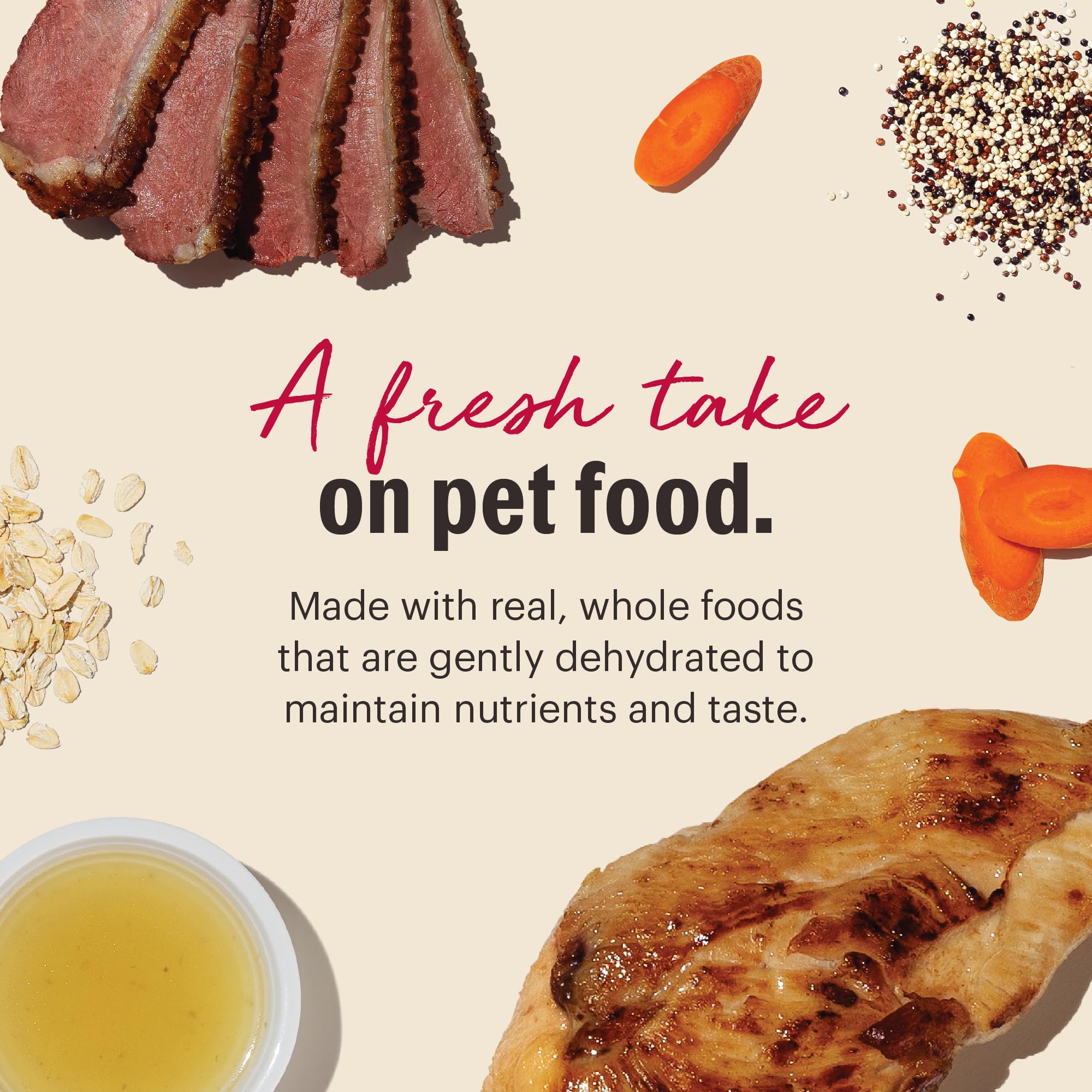 The Honest Kitchen Human Grade Dehydrated Gourmet Grains Chicken & Duck Dog Food, 4 lb Box