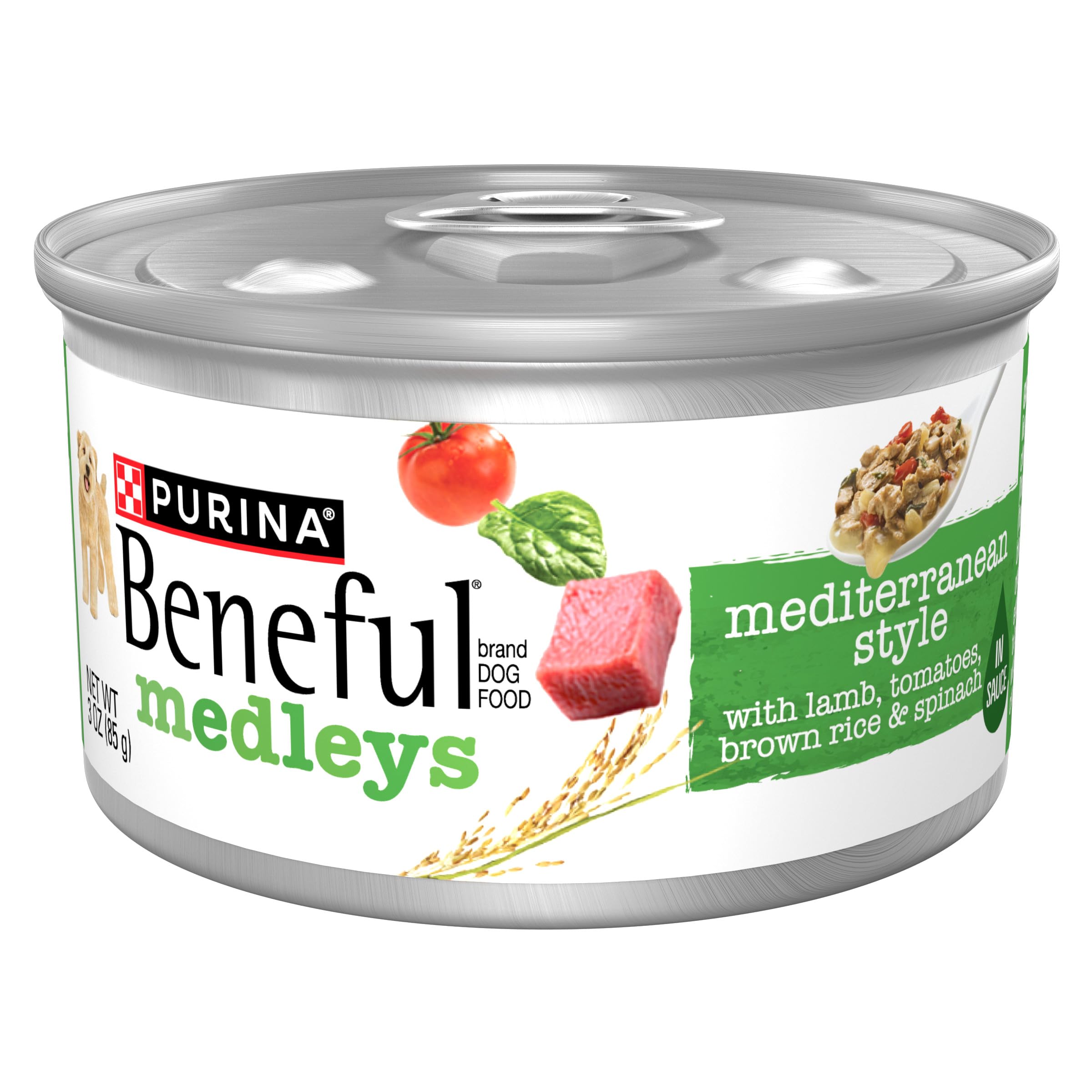 Beneful Purina Wet Dog Food, Medleys Mediterranean Style with Lamb in Sauce - (Pack of 12) 3 oz. Cans