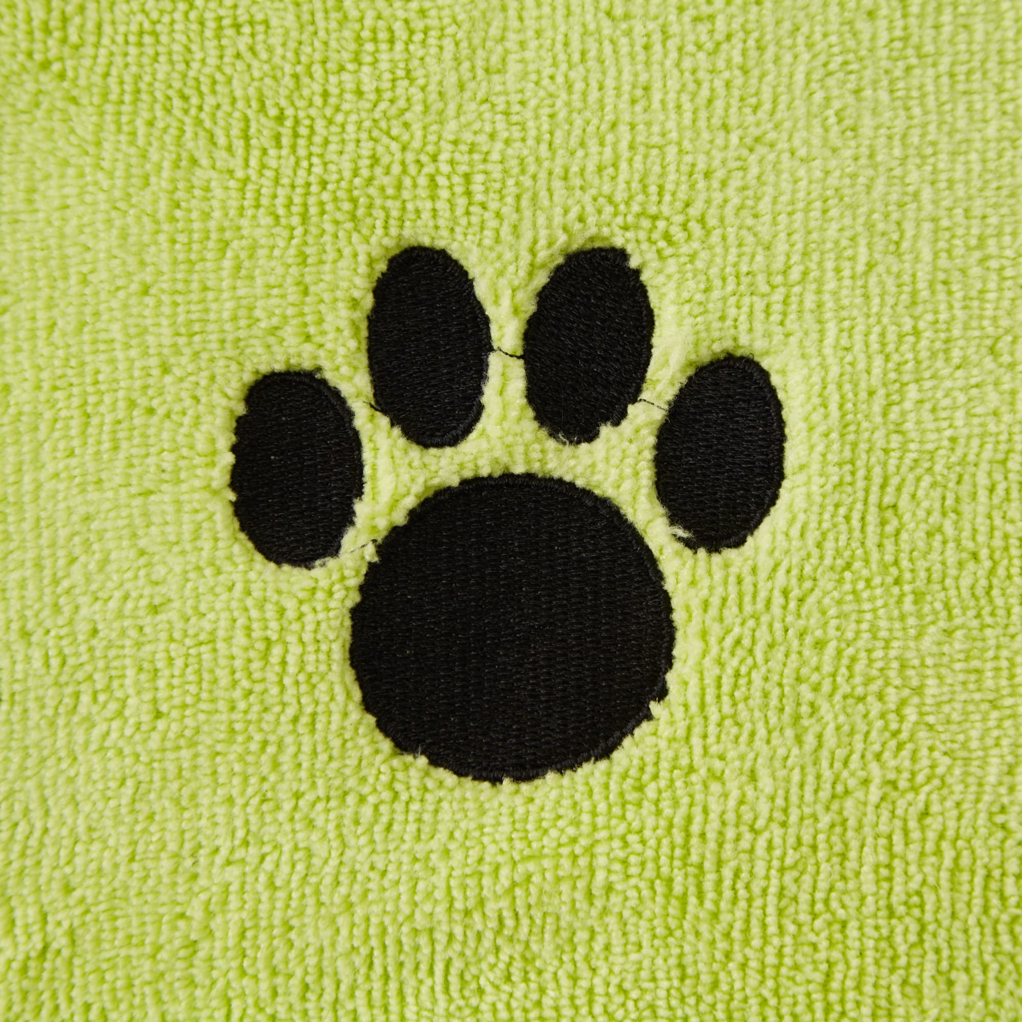 LETTUCE GREEN - EMBROIDERED PAW MEDIUM PET ROBE