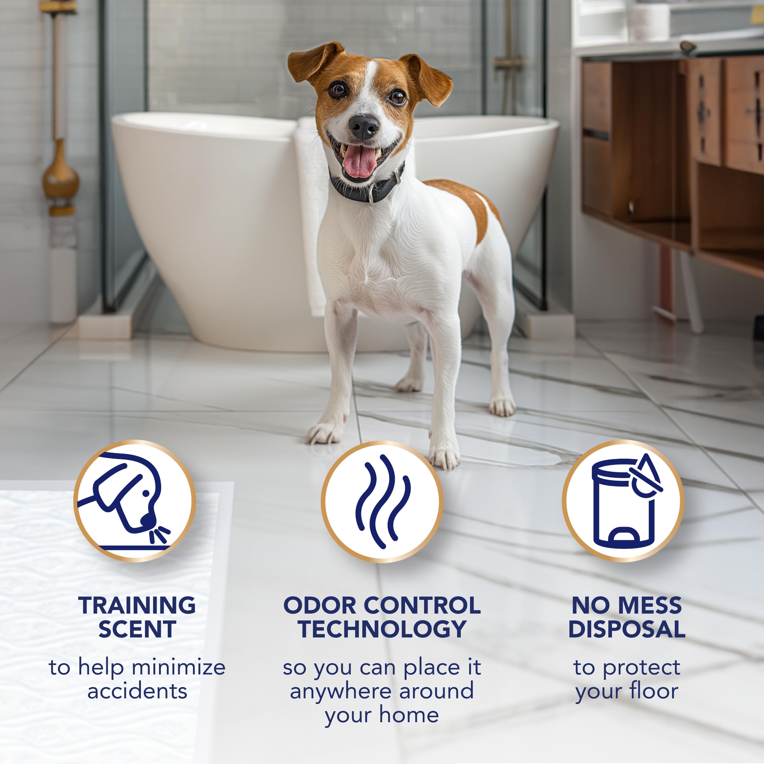 Scott Pet Guard Advanced Dog Pads - Training for Puppies, Medium & Large Dogs - 16 Hour Absorbency With Odor Control - Softest Q