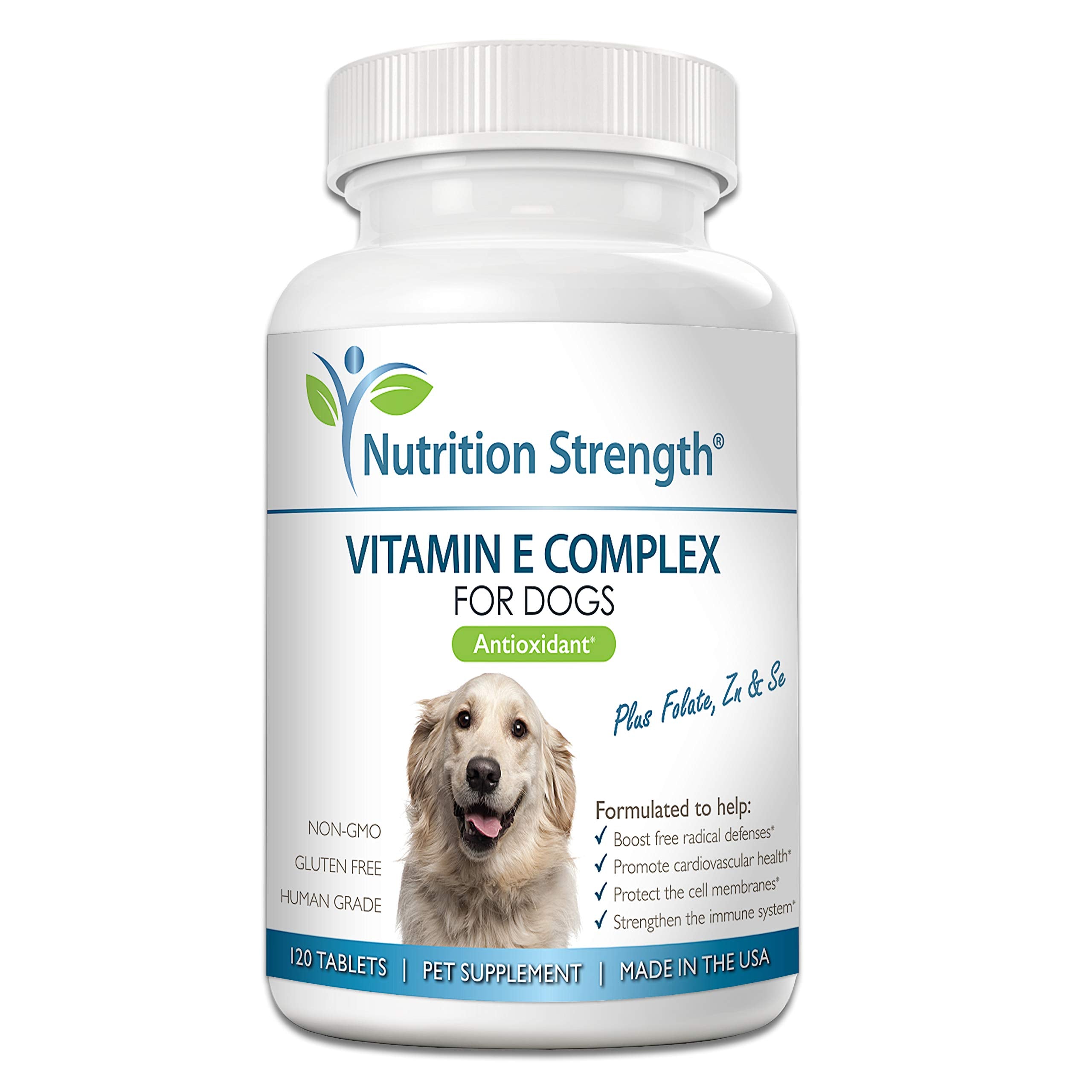 Nutrition Strength Vitamin E for Dogs, Promote Cardiovascular Health, Support Cell Membranes, Vitamin E Complex to Boost Dog Imm