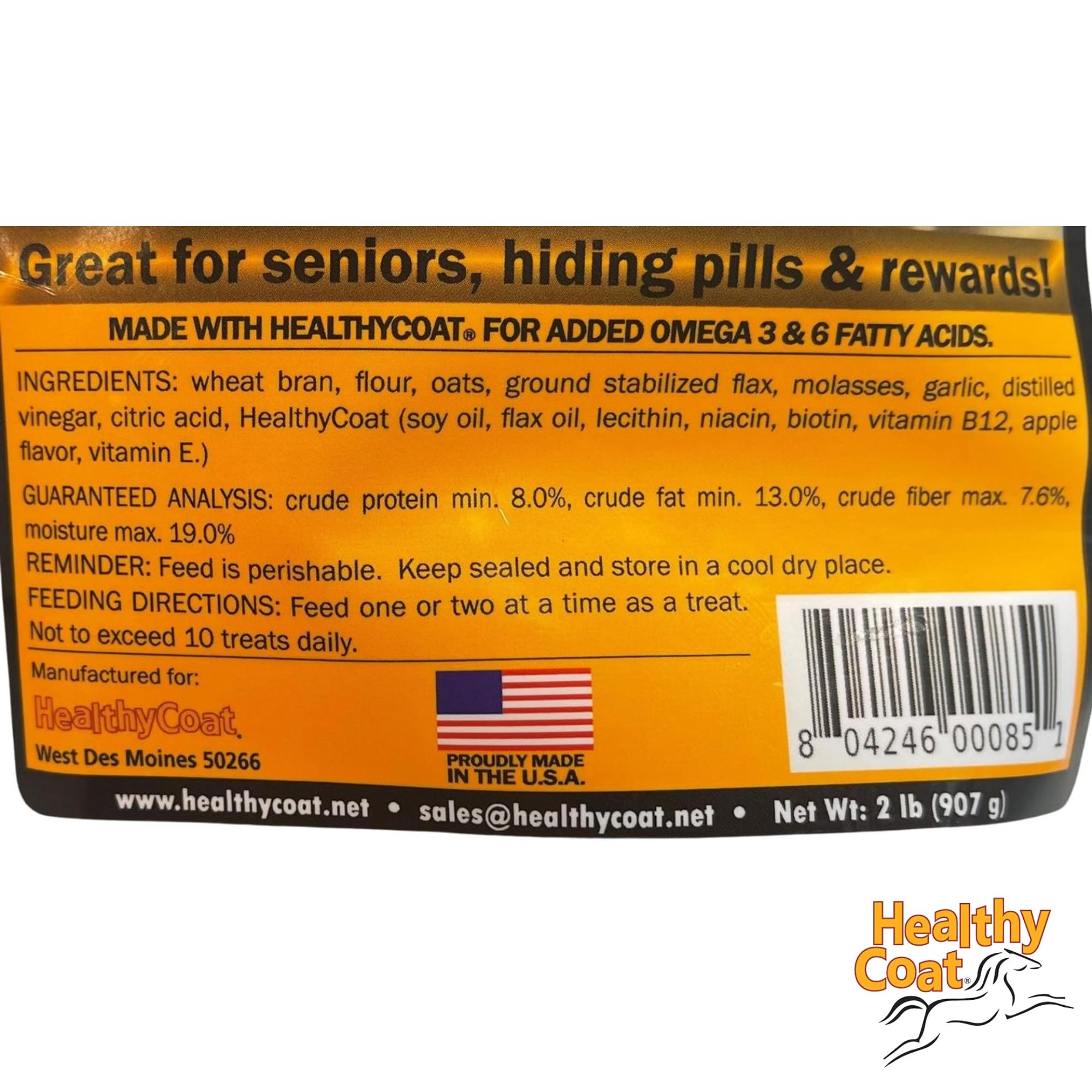 HealthyCakes 2 lbs., Soft Baked Treats for Horses, Contains Omega 3 & 6