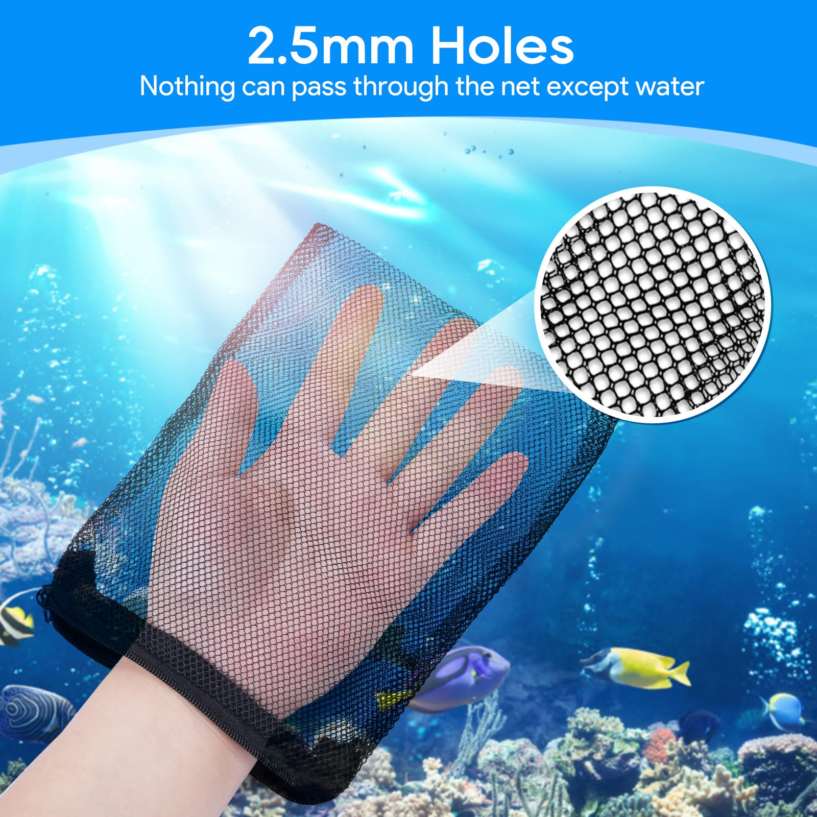 Myfatboss 20Pcs Aquarium Filter Media Bags For Aquarium With Zipper, Fine Mesh Bag Reusable Strong Polyester For Activated Carbo