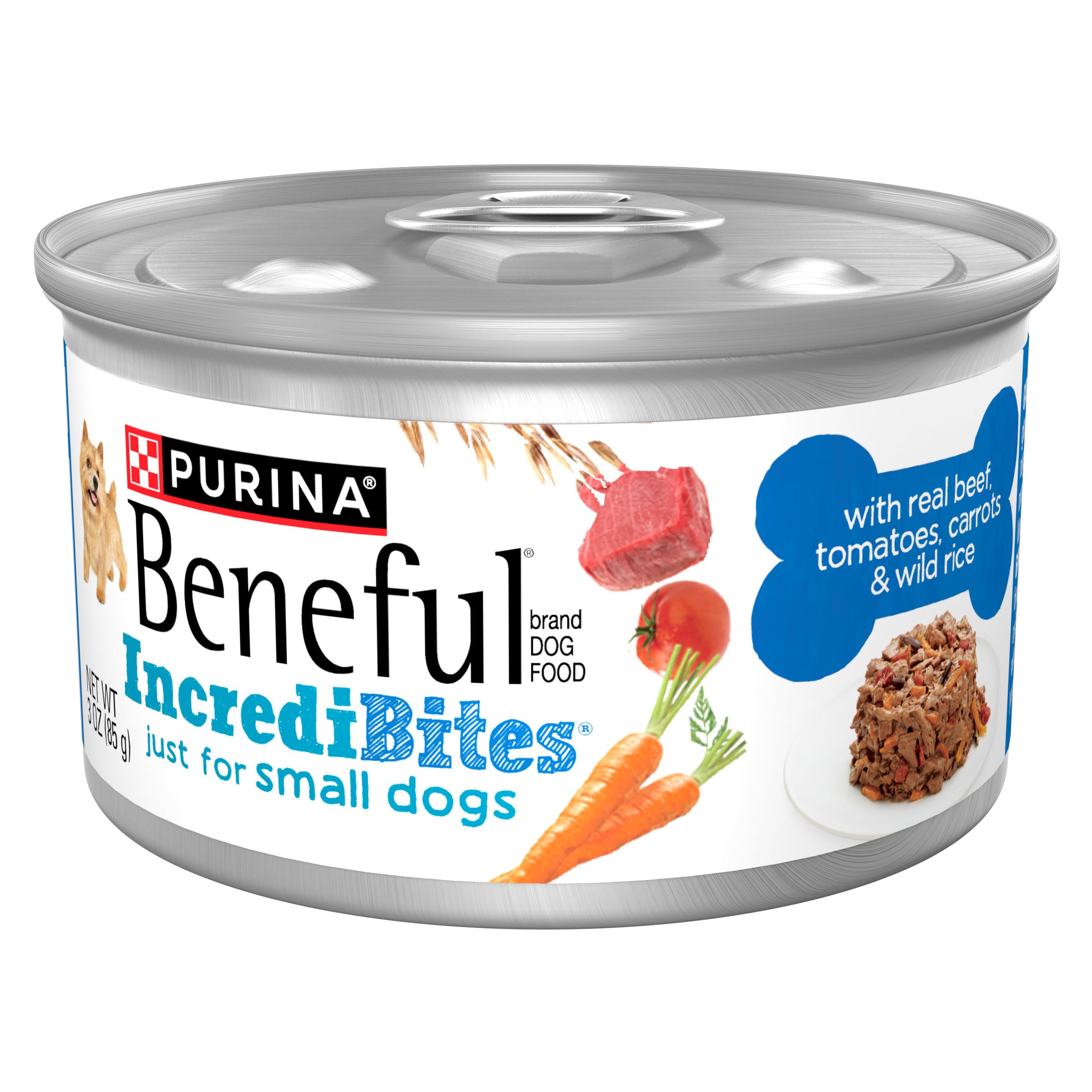 Purina Beneful Small Breed High Protein Wet Dog Food, With Gravy, Incredibites With Real Beef - (Pack of 12) 3 oz. Cans