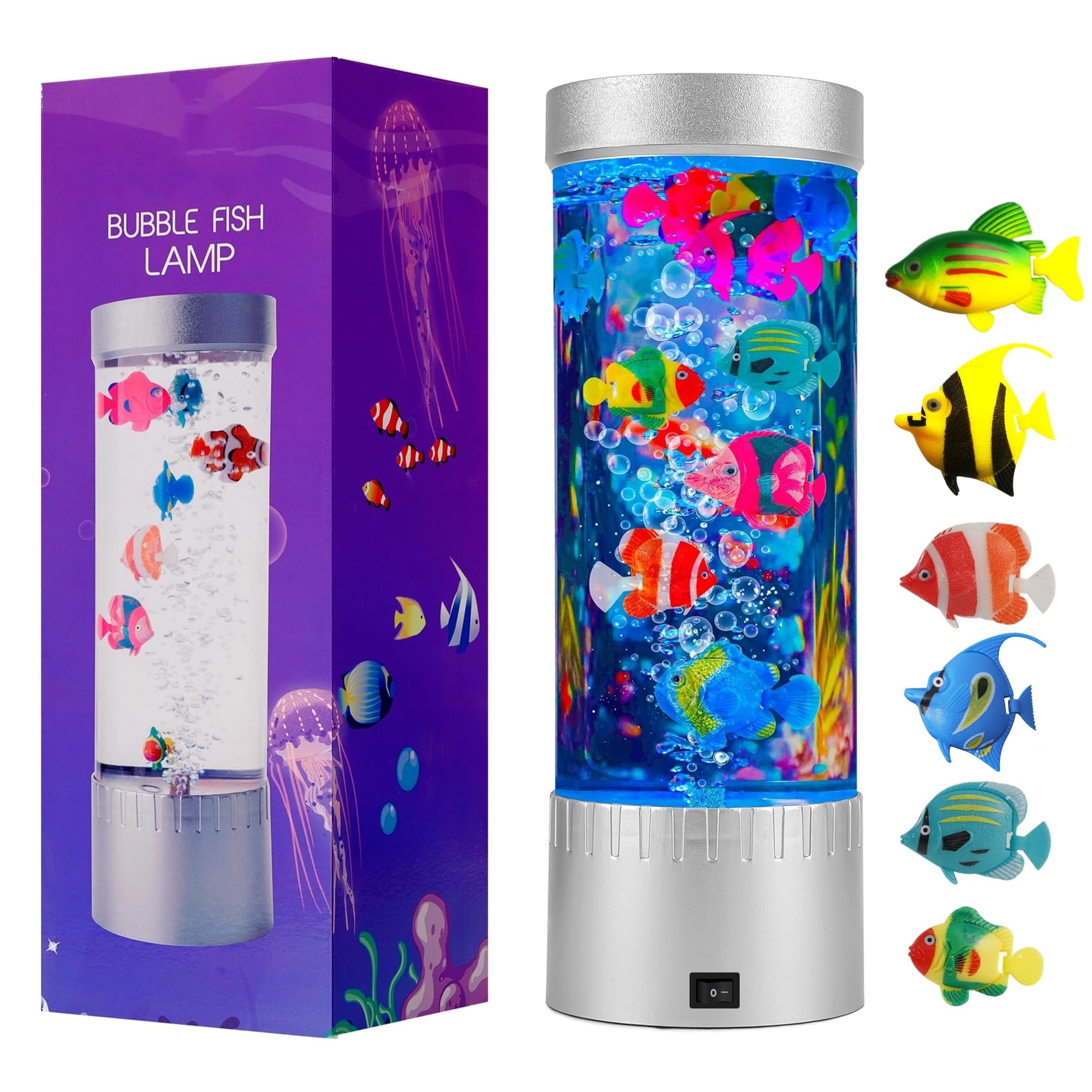 Impcenst Bubble Fish Lamp, Led Aquarium Sensory Light, 15Ft Colorful Bubble Tube For Bedroom, Kids Room, Living Room, Party