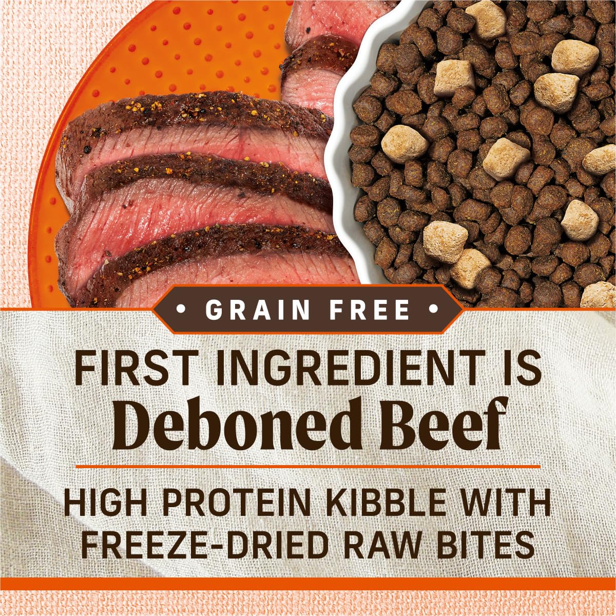 Merrick Lil Plates Grain Free Dry Dog Food For Small Dogs, Texas Beef And Sweet Potato Kibble With Raw Bites - 10.0 lb. Bag